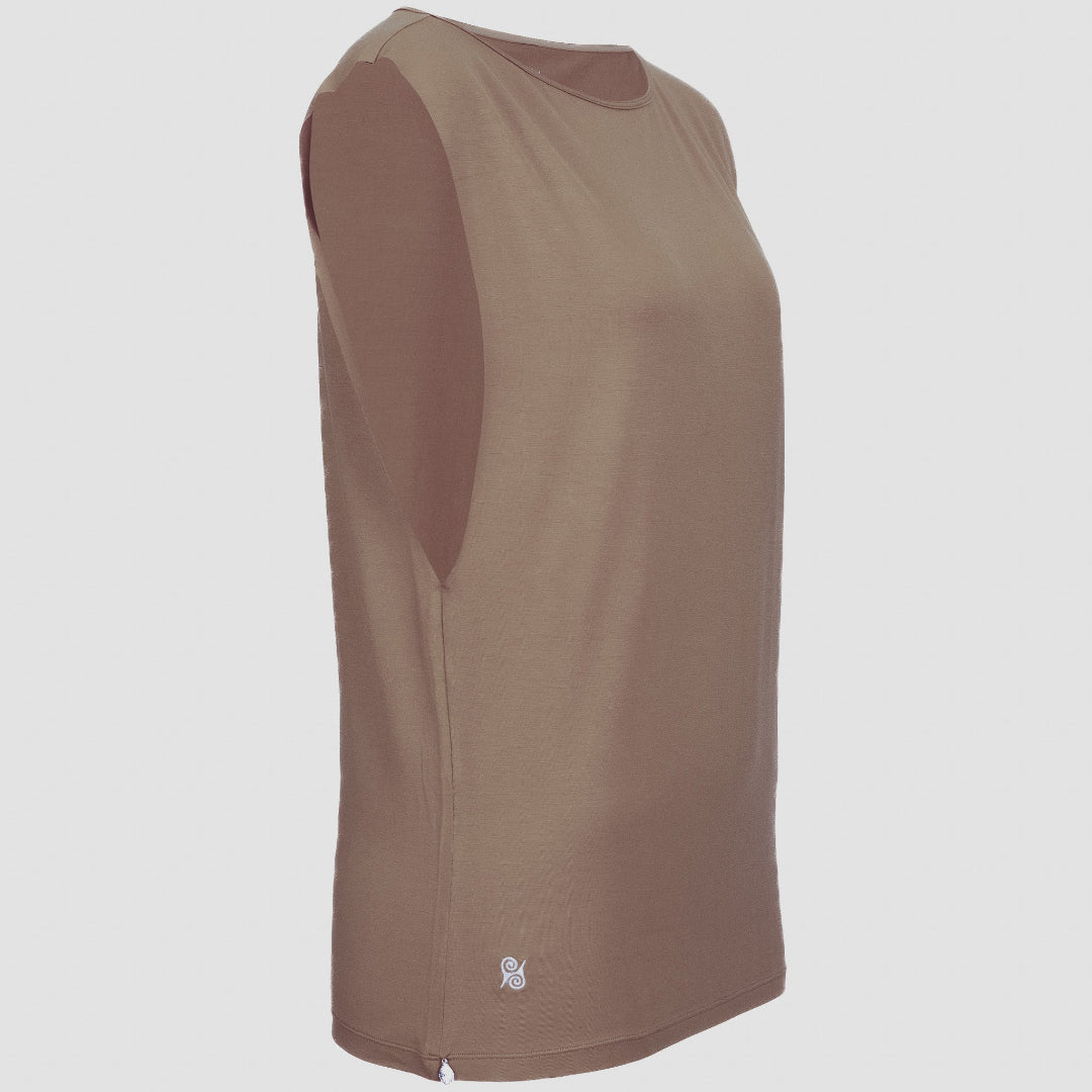 Yoga Shirt Damen aus Bambus Faser - Sneaky Top Cappucino NEU