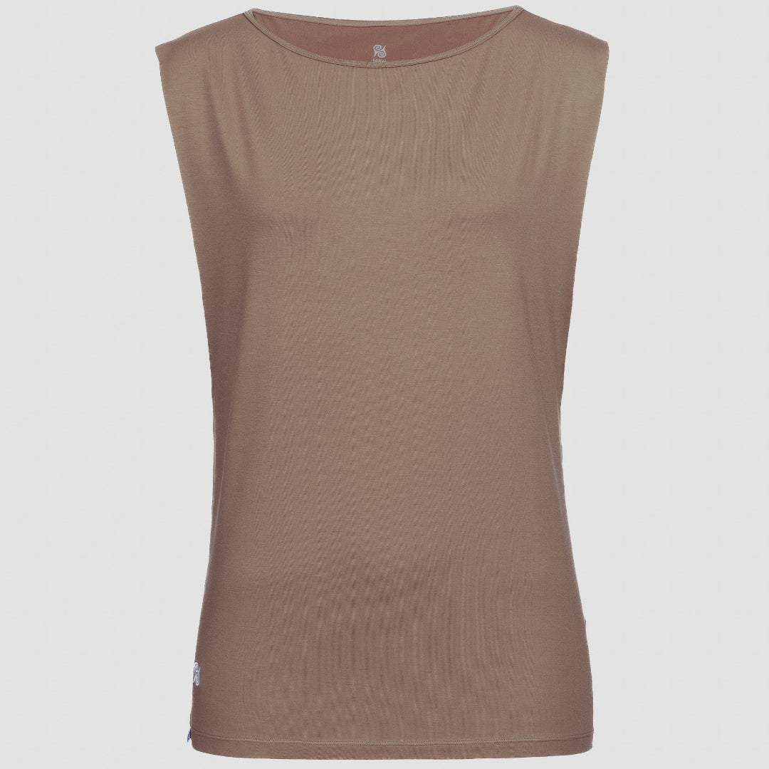 Yoga Shirt Damen aus Bambus Faser - Sneaky Top Cappucino NEU
