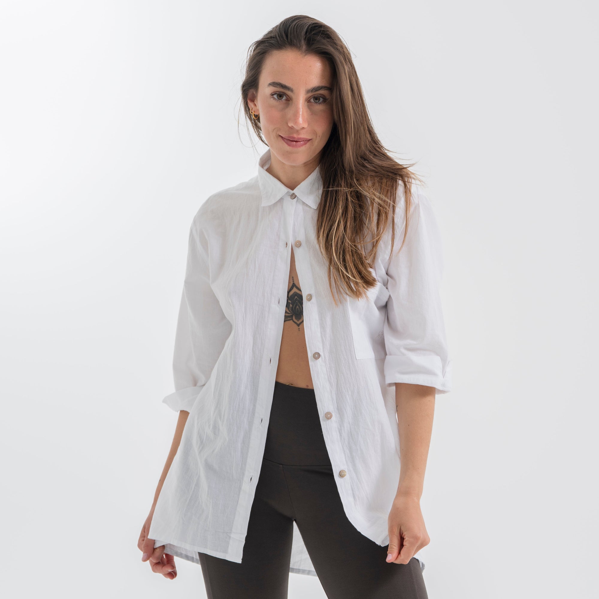 Damen Hemd aus Baumwoll Mix - Summer Breeze Weiß