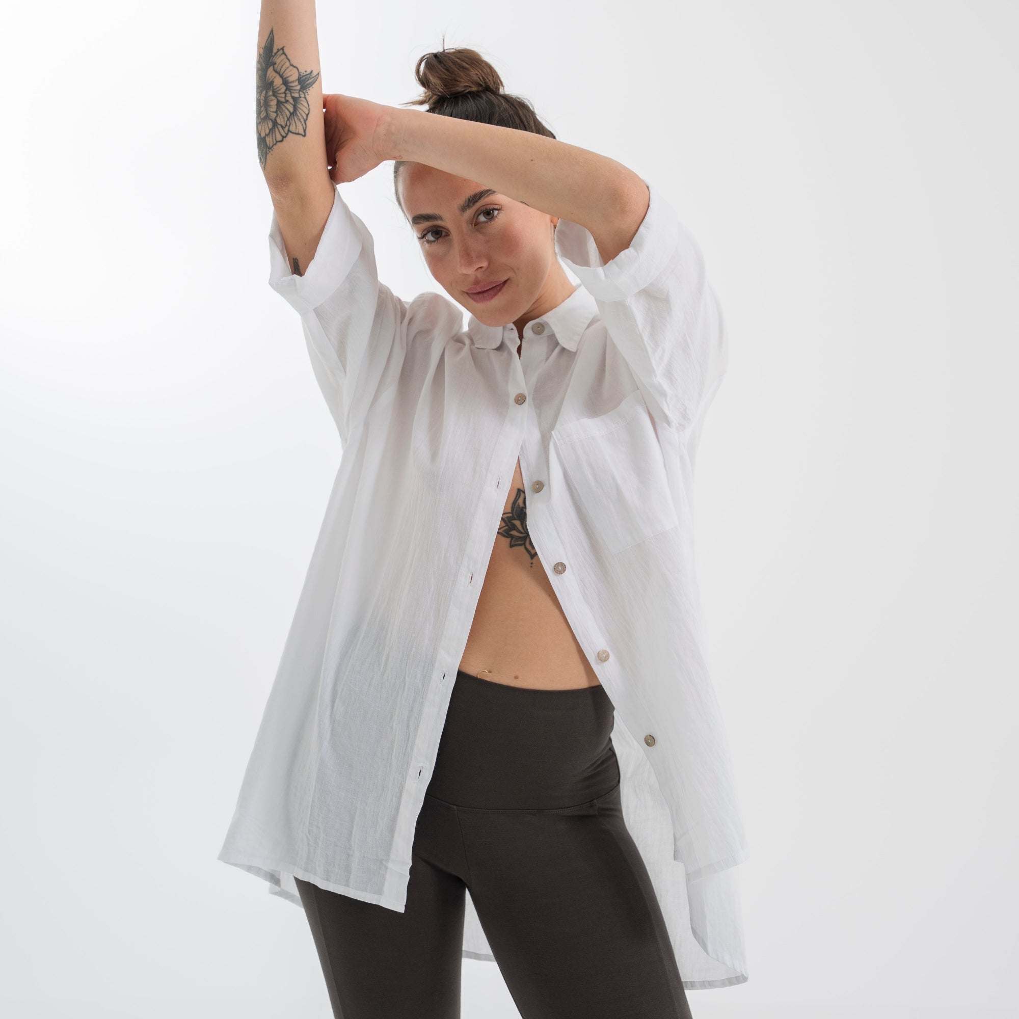 Damen Hemd aus Baumwoll Mix - Summer Breeze Weiß