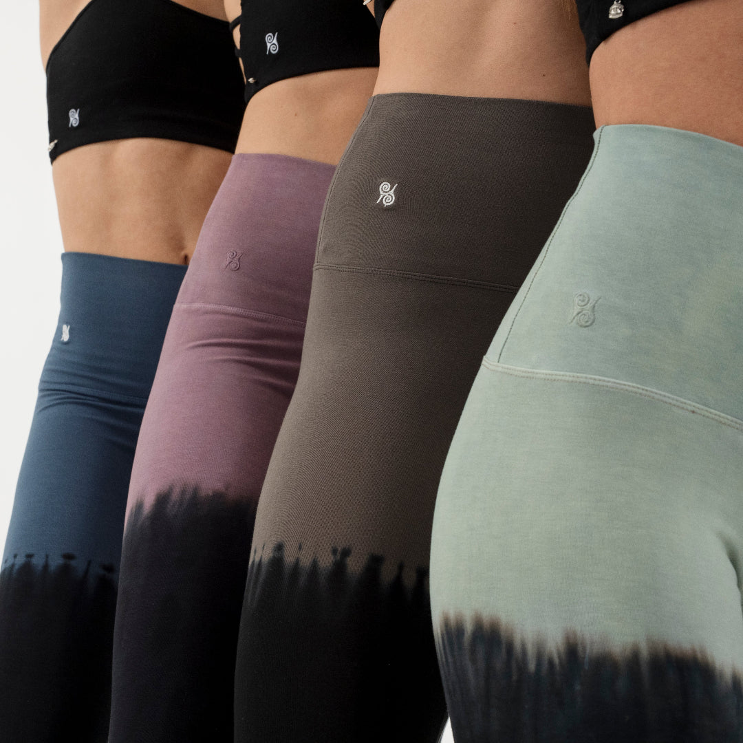 Women's Bamboo Blend Yoga Leggings - Overknee Petrol !LIMITED EDITION! (Standard Material)