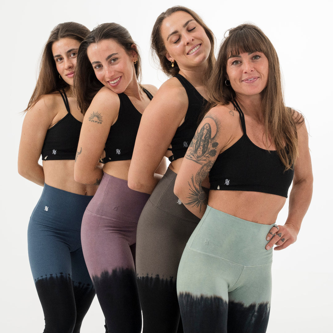 Yoga Leggings Damen aus Bambus Mix - Overknee Salty Chocolate !LIMITED EDITION! (Dünnes Material)