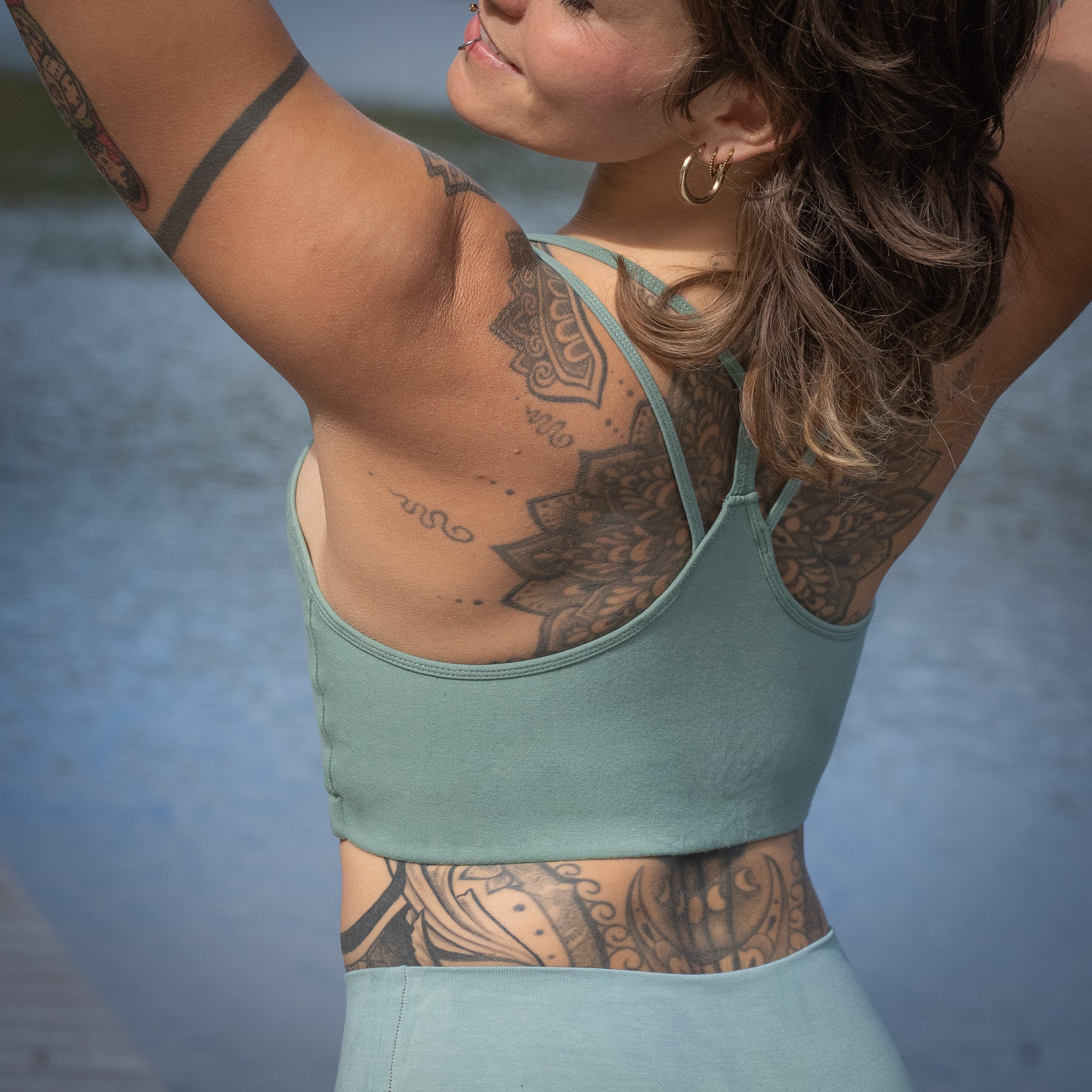Yoga bra made of bamboo mix - Comfy Bra Sage NEW
