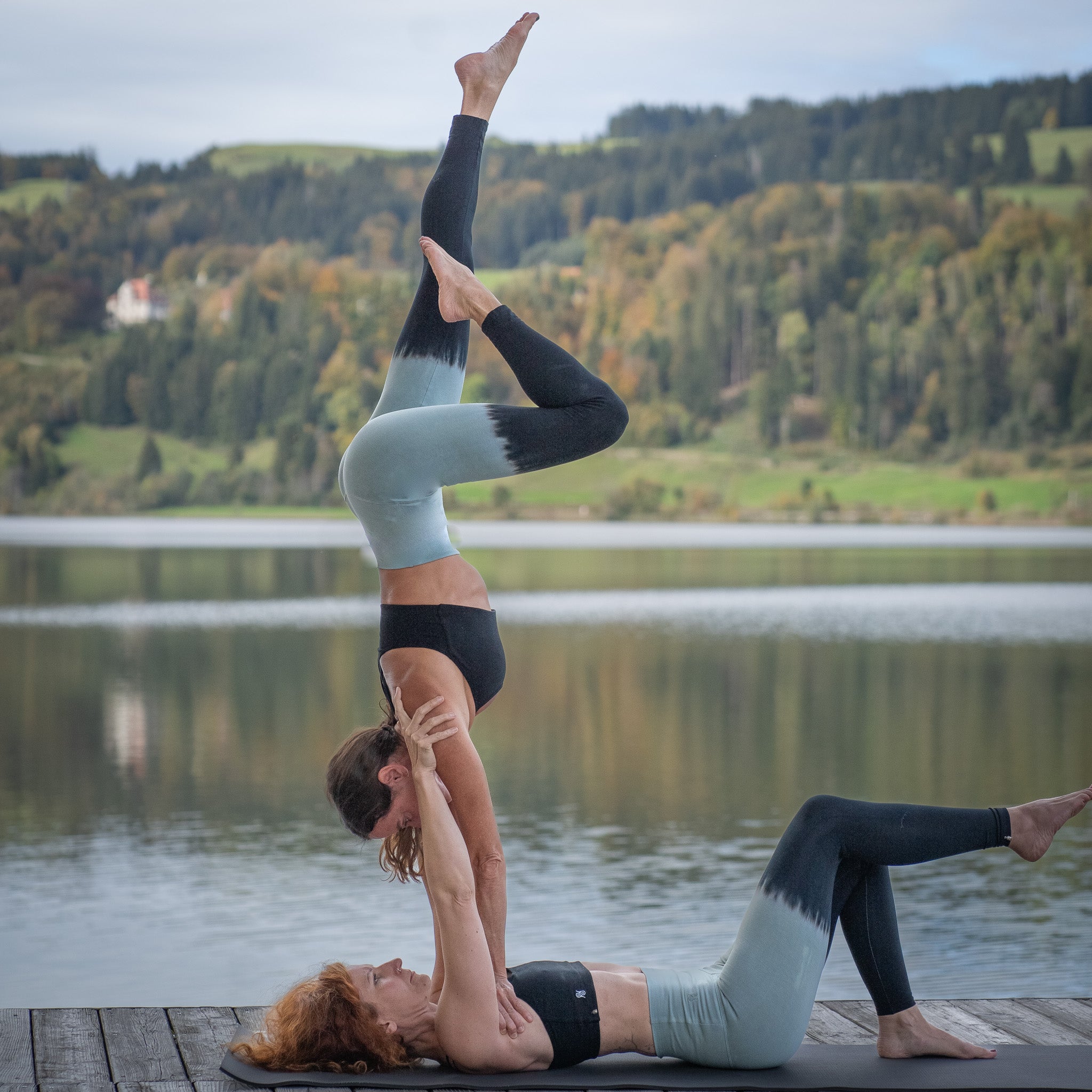 Women's Bamboo Blend Yoga Leggings - Overknee Sage! LIMITED EDITION! (Standard Material)