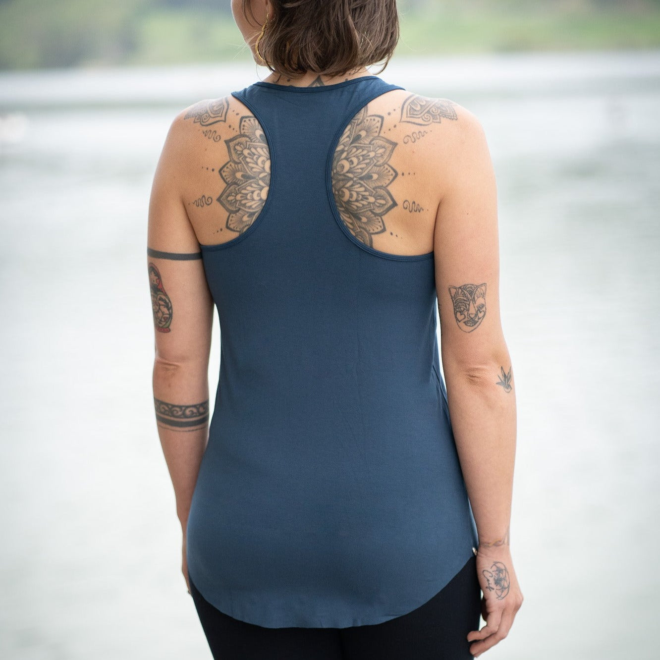 Yoga Shirt Women made of Bamboo Fiber - Classic Top Petrol