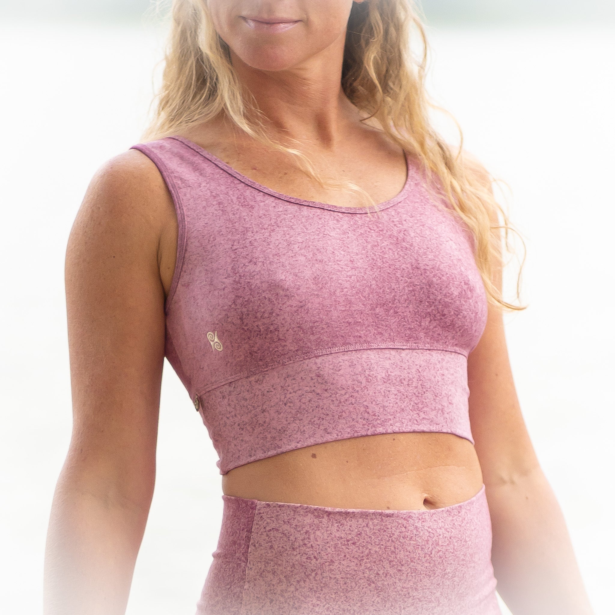 Women's Bamboo Mix Yoga Top - Strawberry Icecream (runs a little big)