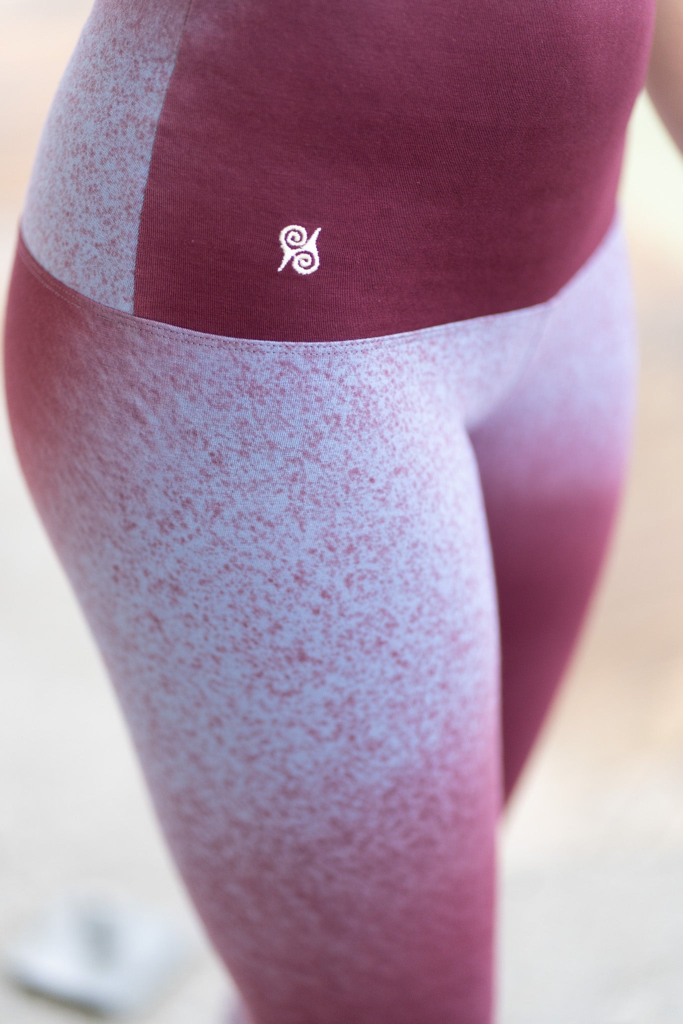Yoga Leggings Damen aus Bambus Mix - Blueberry Icecream NEU (Standard Material)