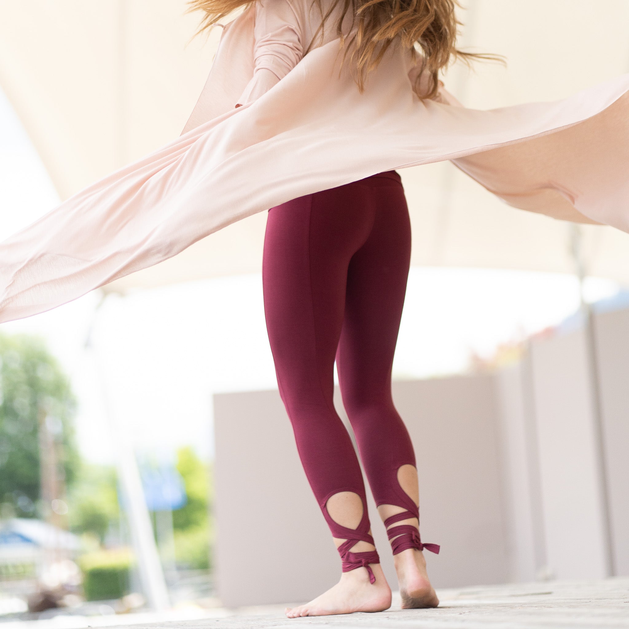 Yoga Leggings Damen aus Bambus Mix - Loop Stand Lips NEU (Standard Material)