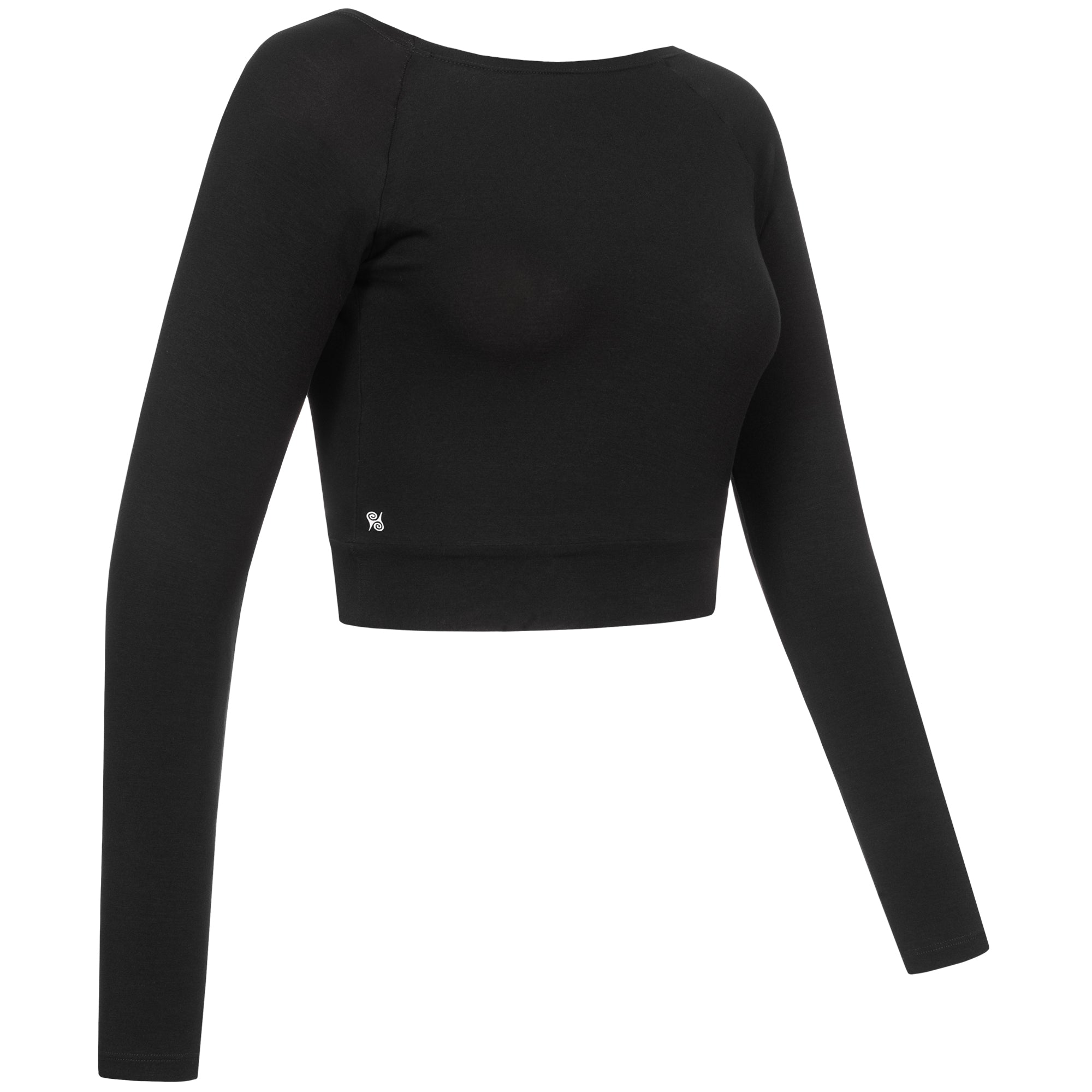 Yoga Shirt Damen aus Bambus Faser - Flashdance Black