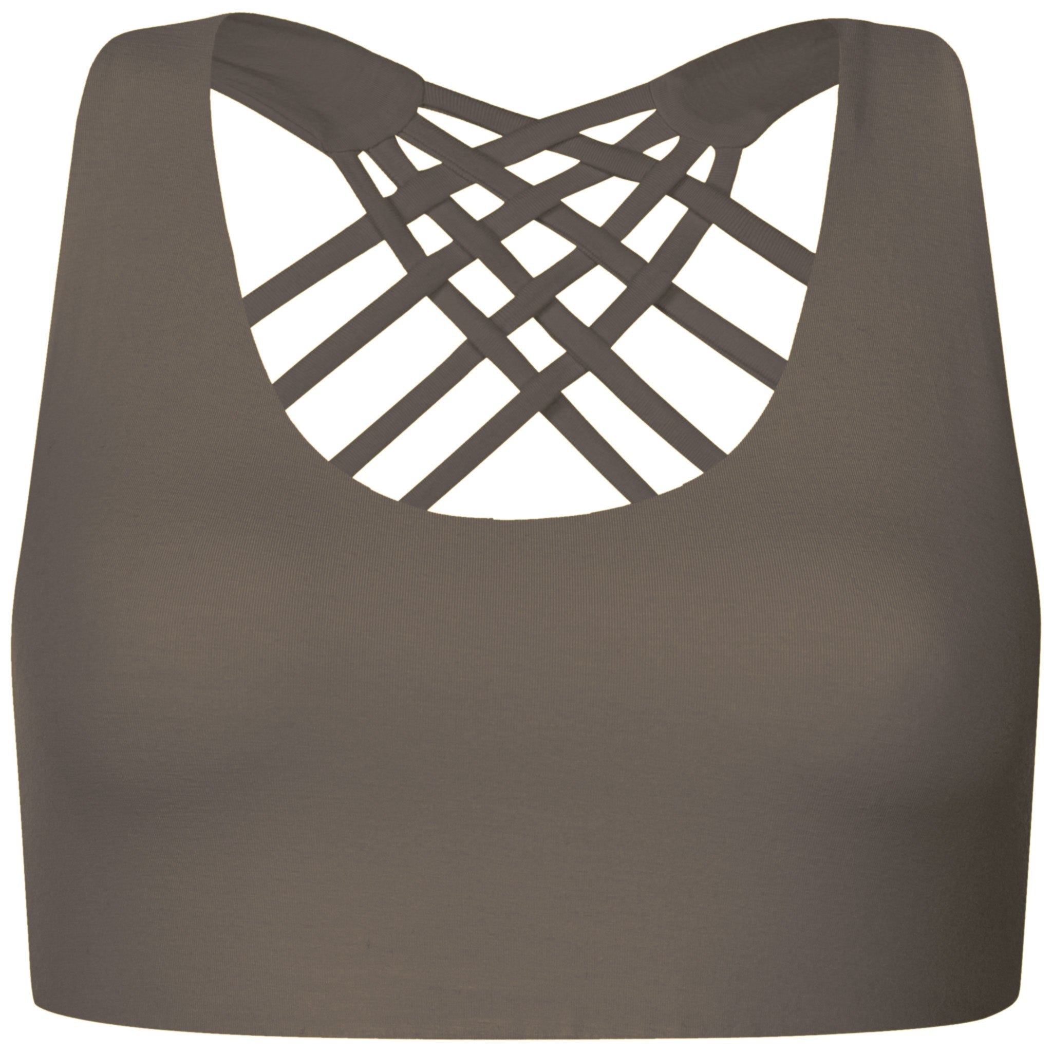Yoga BH aus Bambus Mix - Criss Cross Salty Chocolate NEU
