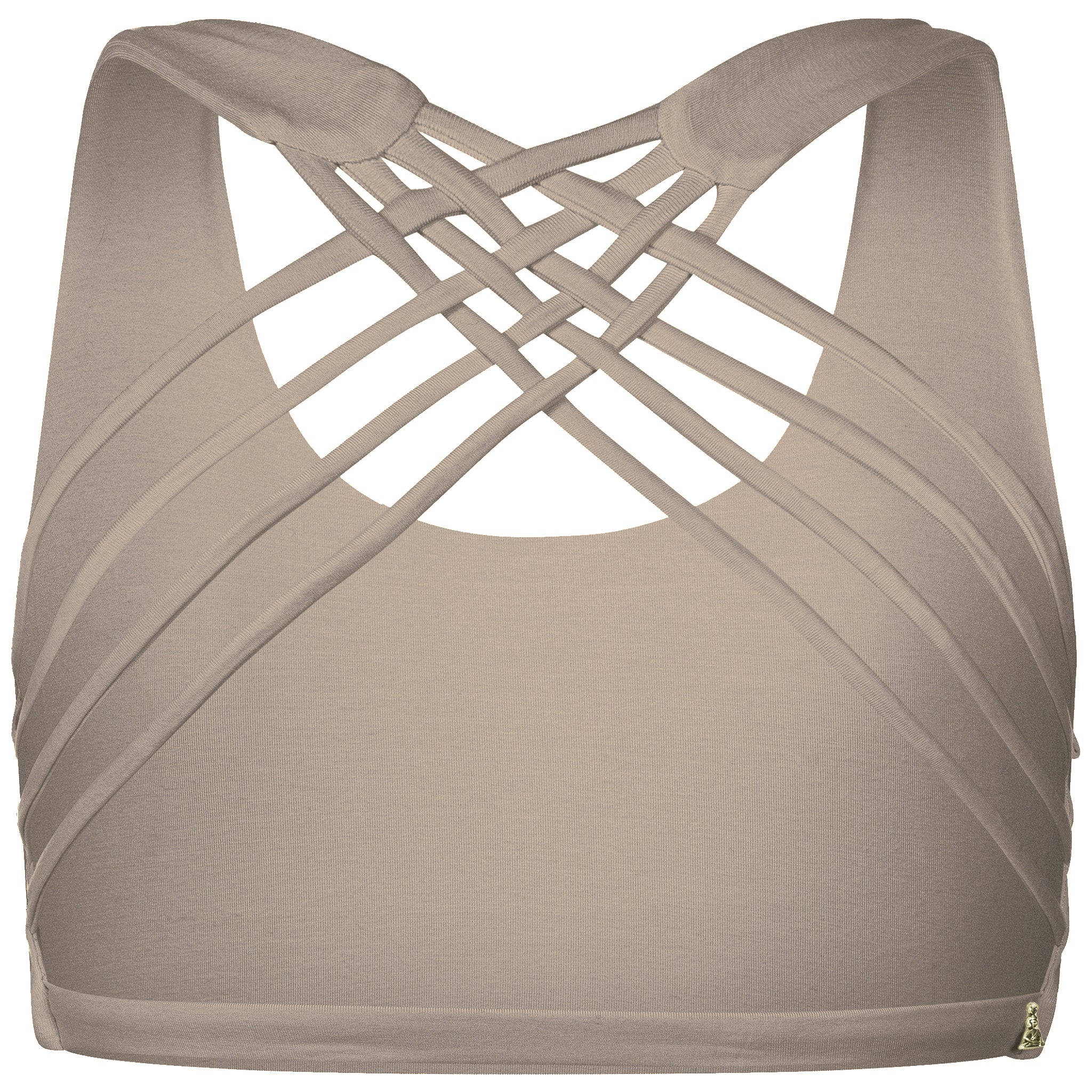 Yoga BH aus Bambus Mix - Criss Cross Taupe NEU