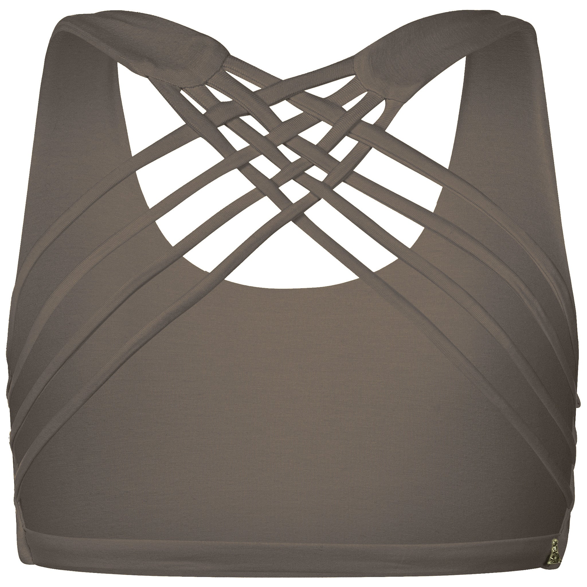 Yoga BH aus Bambus Mix - Criss Cross Salty Chocolate NEU