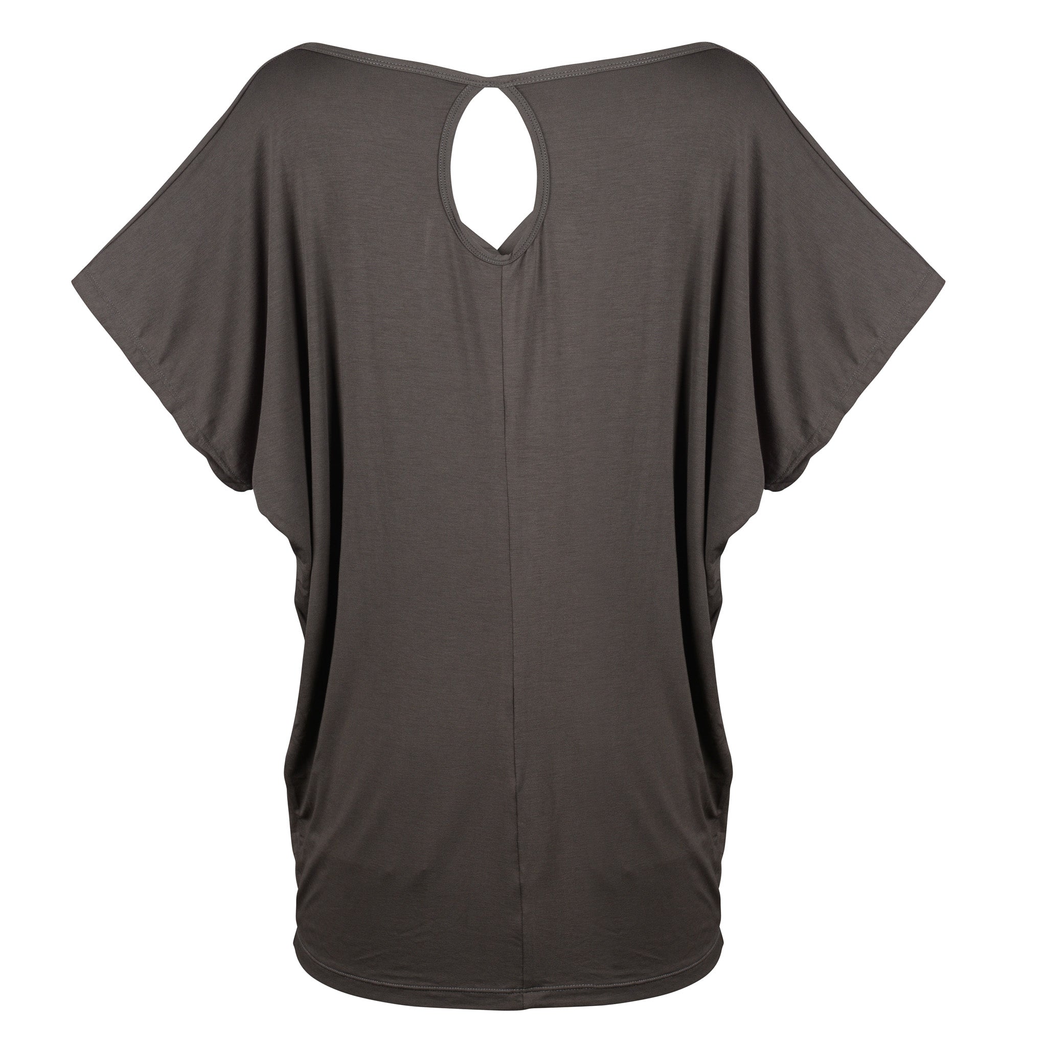 Yoga Shirt Women made of Bamboo Mix - Waterfall Top short Grey NEW