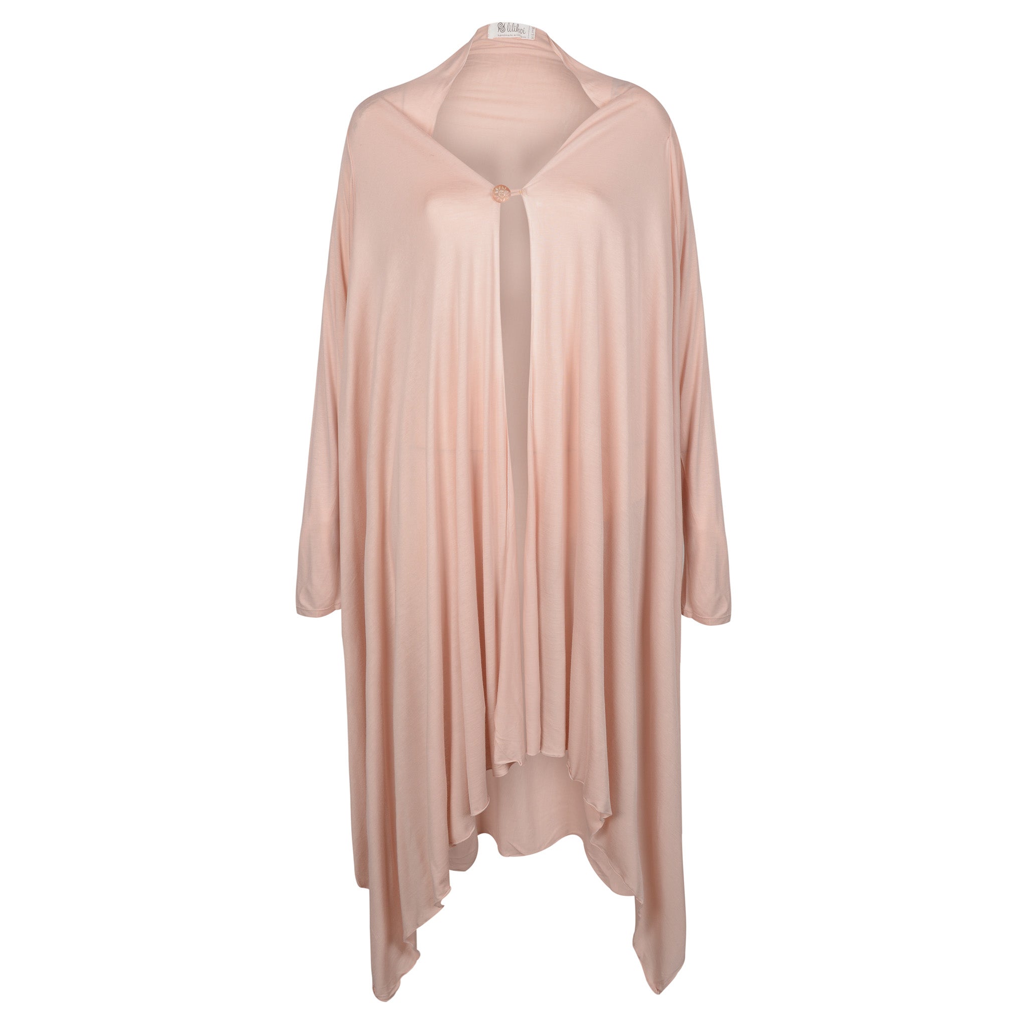 Yoga jacket for women made of bamboo fiber - Goddess Cape Dusty Rosé