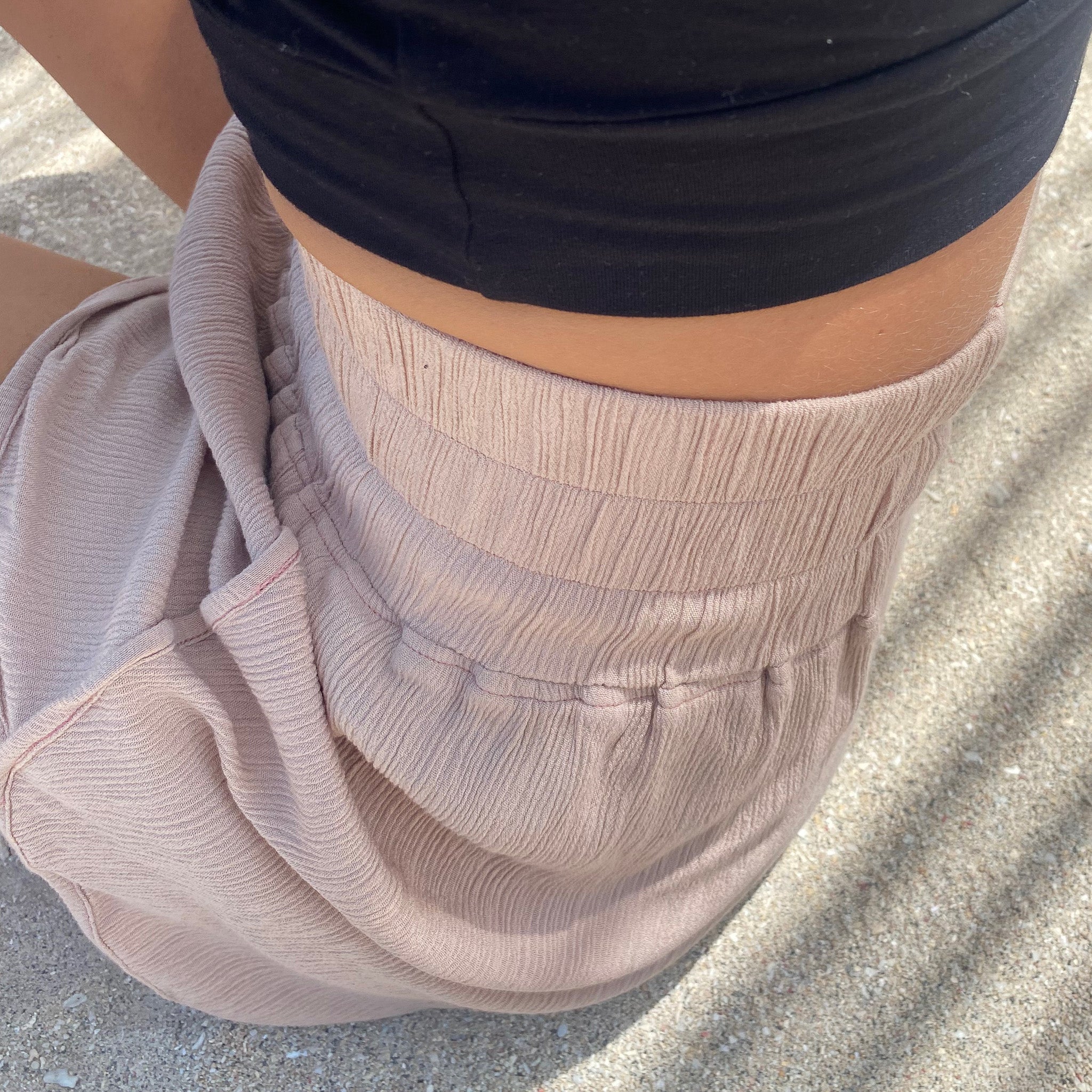 Yoga Hose Damen kurz - Freedom Pants Taupe