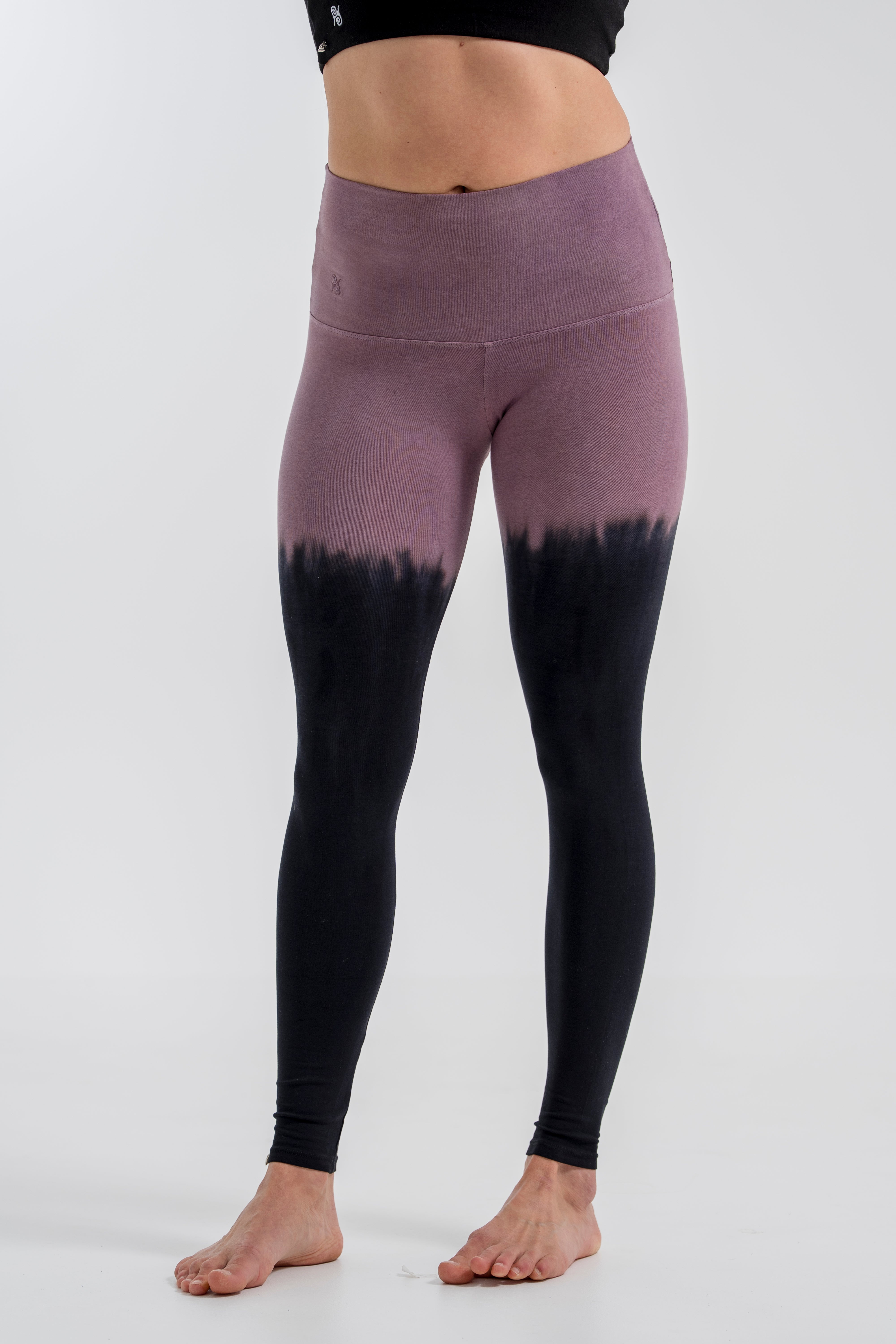 Women's Bamboo Blend Yoga Leggings - Overknee Eggplant !LIMITED EDITION! (Standard Material)