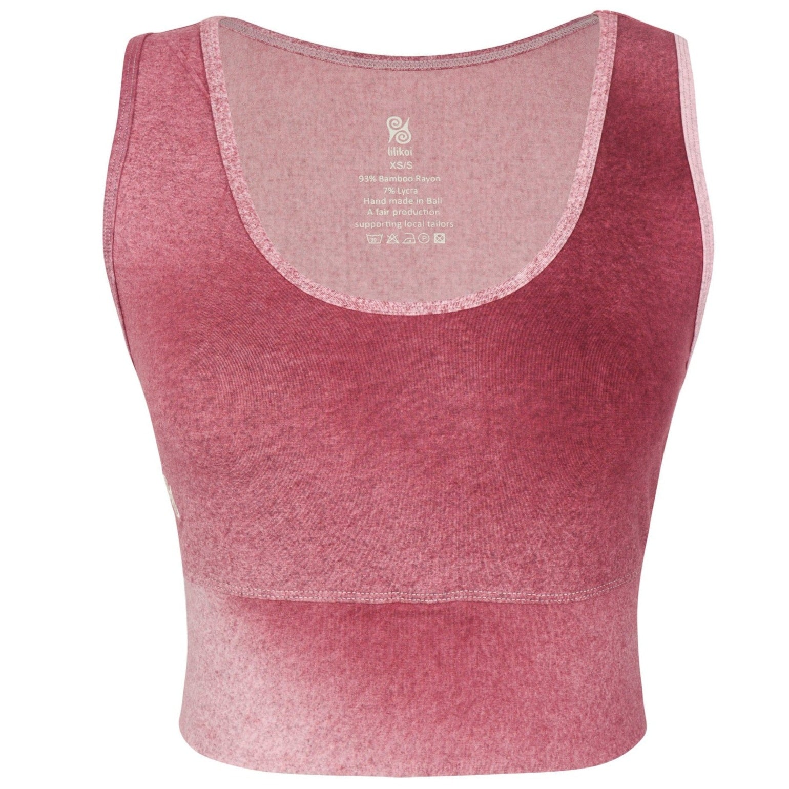 Women's Bamboo Mix Yoga Top - Strawberry Icecream (runs a little big)