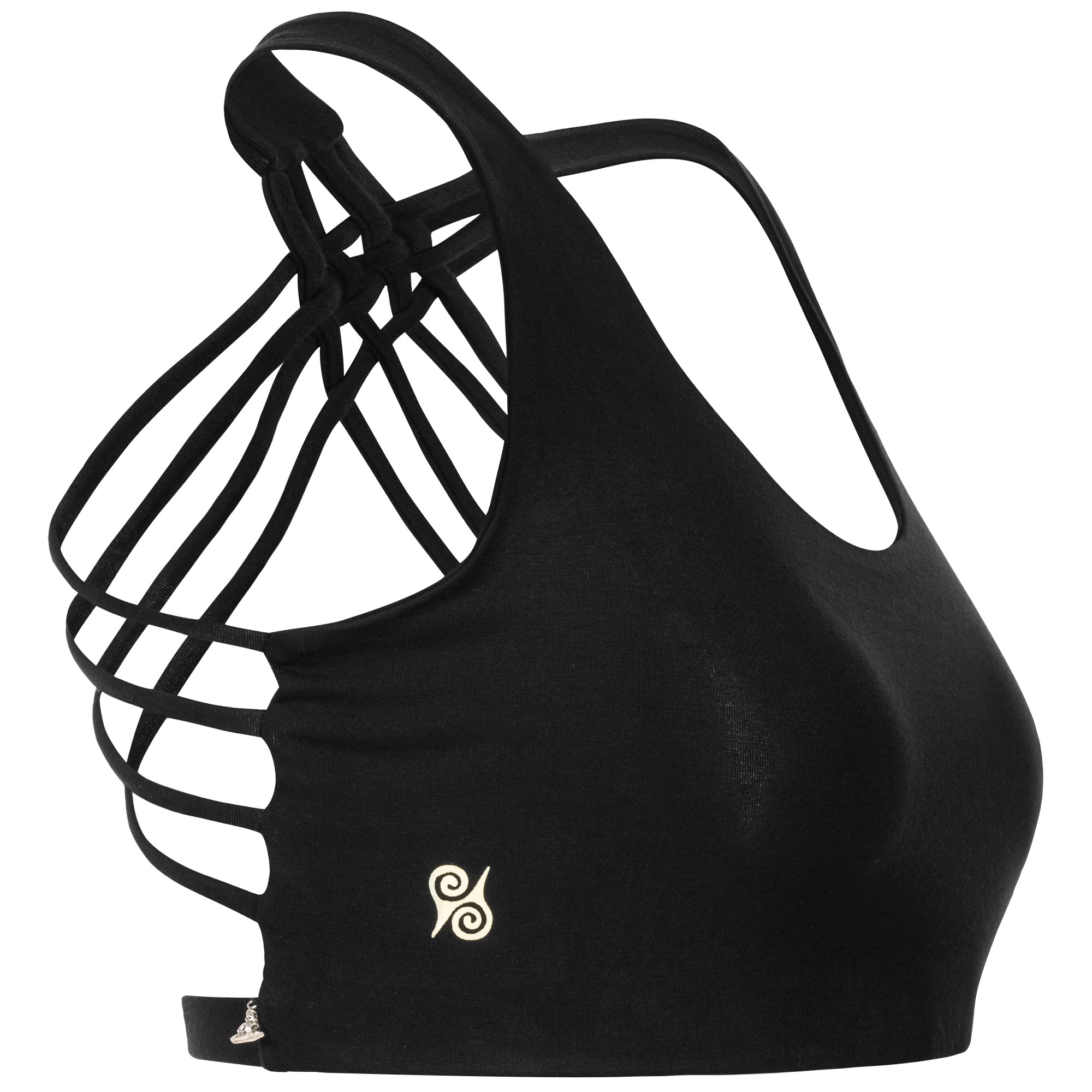 Yoga BH aus Bambus Mix - Criss Cross Black