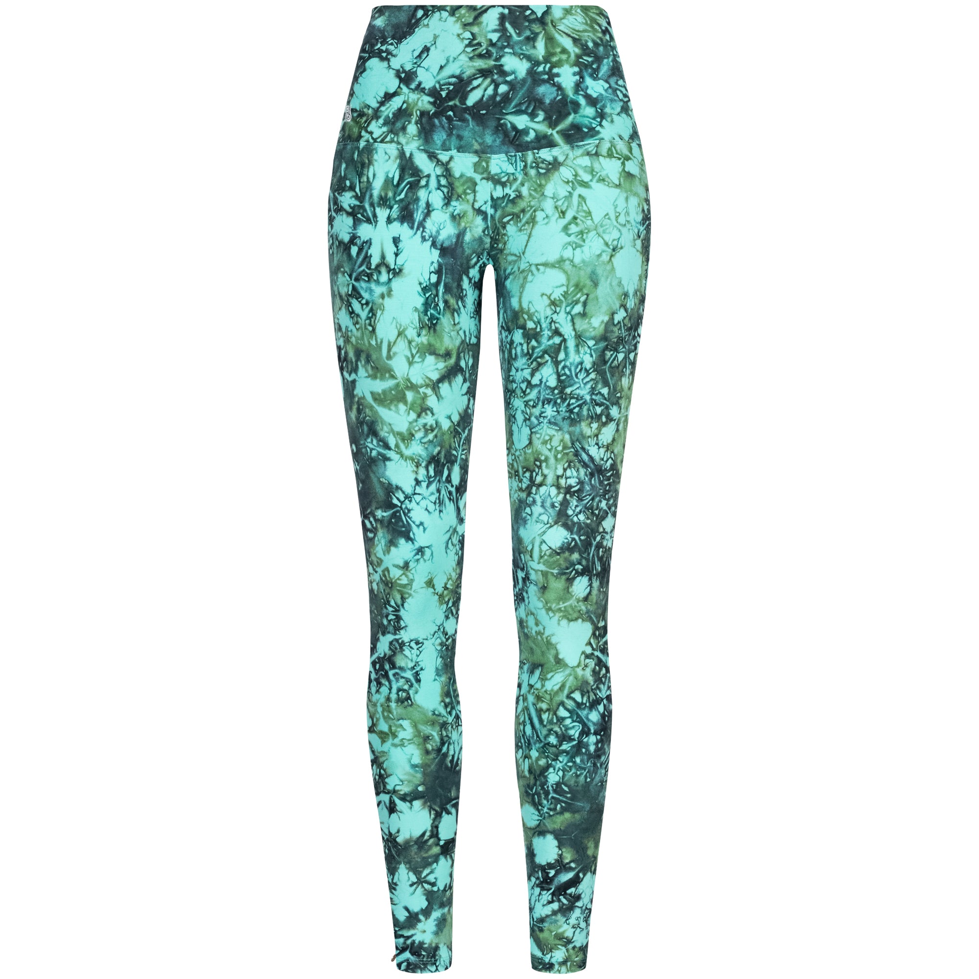 Yoga Leggings Damen aus Bambus Mix - Ocean & Sky (Festes Material)