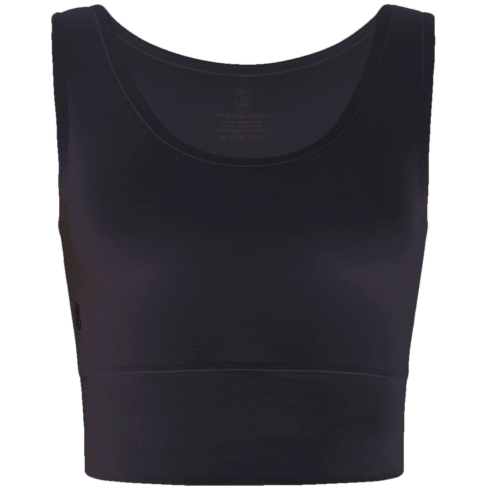 Yoga Top Damen aus Bambus Mix - Snug Top Black