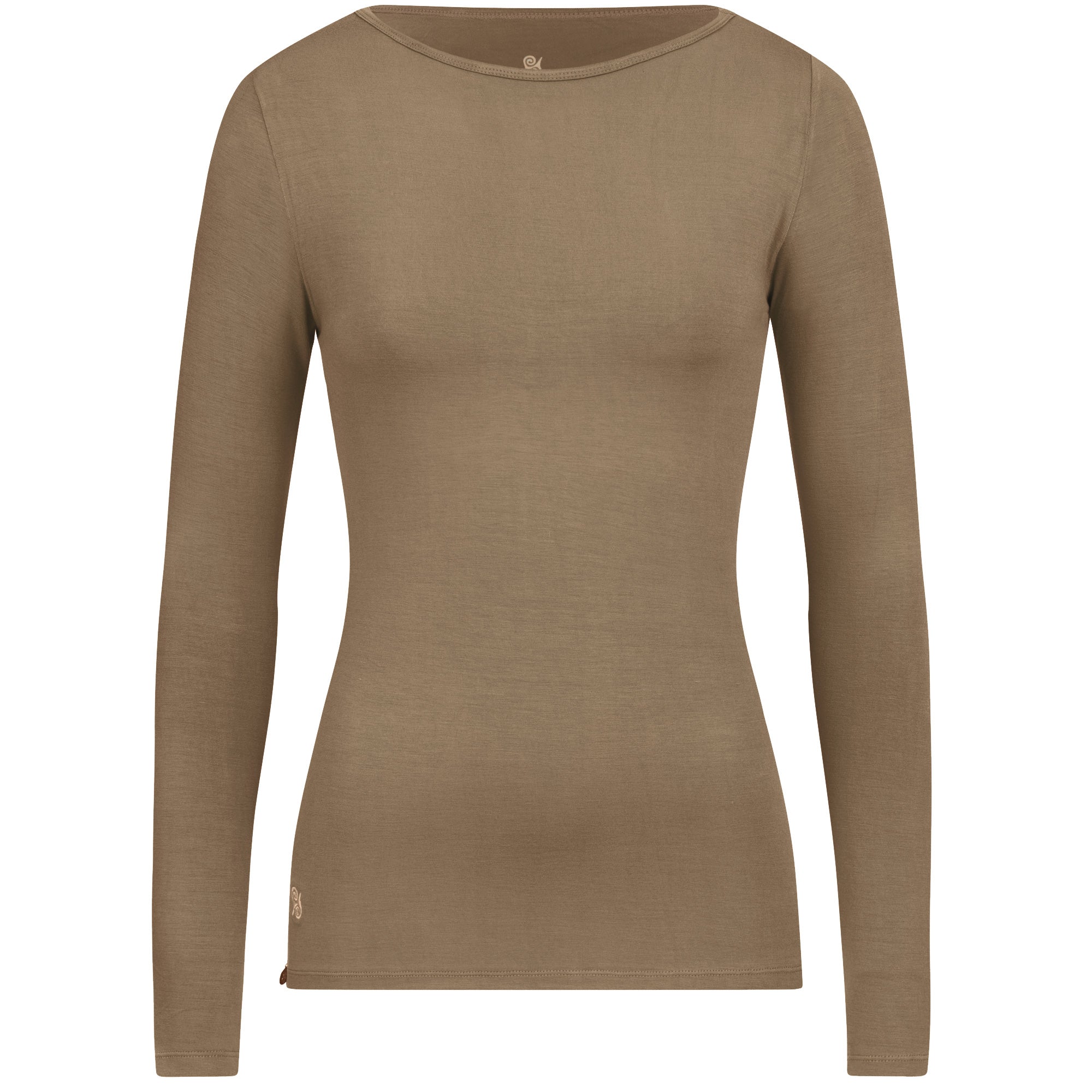 Yoga Shirt Langarm Damen aus Bambus Faser - Second Skin Mud