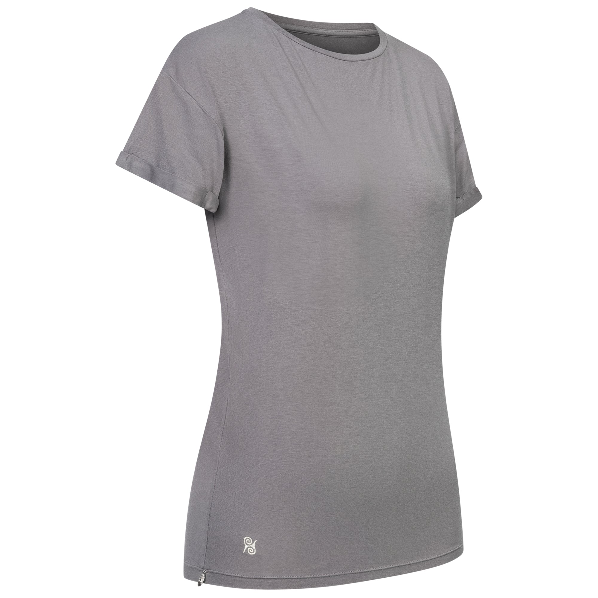 Yoga Shirt Damen aus Bambus Faser - Supersoft Stone-Grey NEU