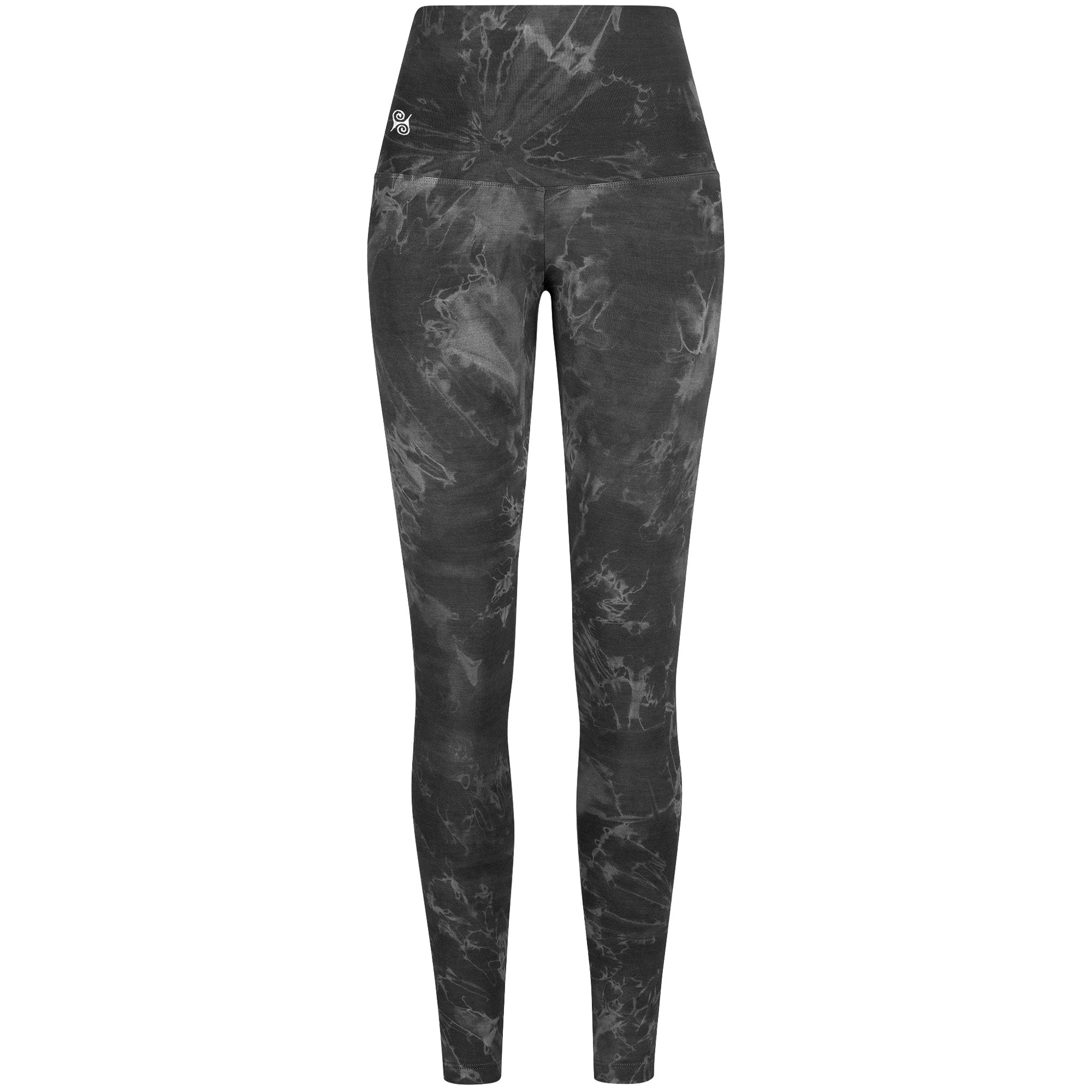 Yoga Leggings Damen aus Bambus Mix - Lost in Space Grau (Dünnes Material)