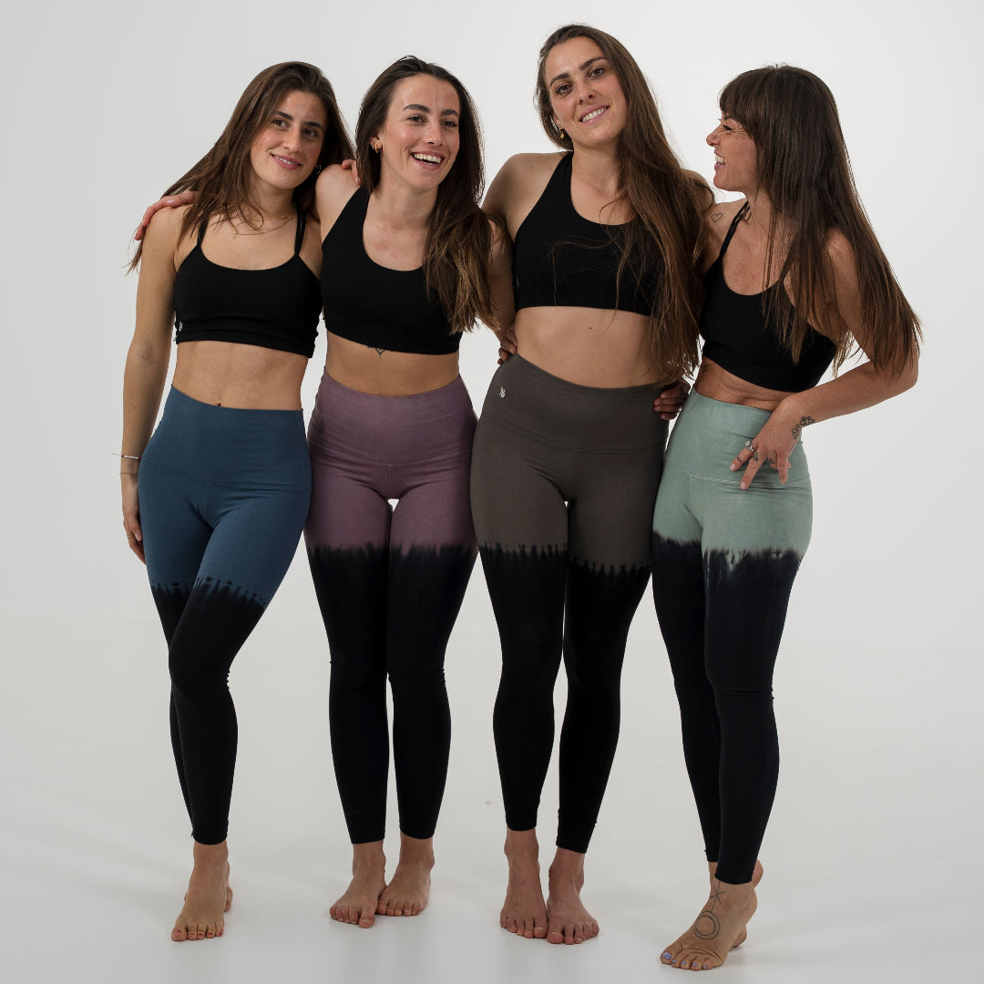 Yoga Leggings Damen aus Bambus Mix - Overknee Aubergine !LIMITED EDITION! (Standard Material)