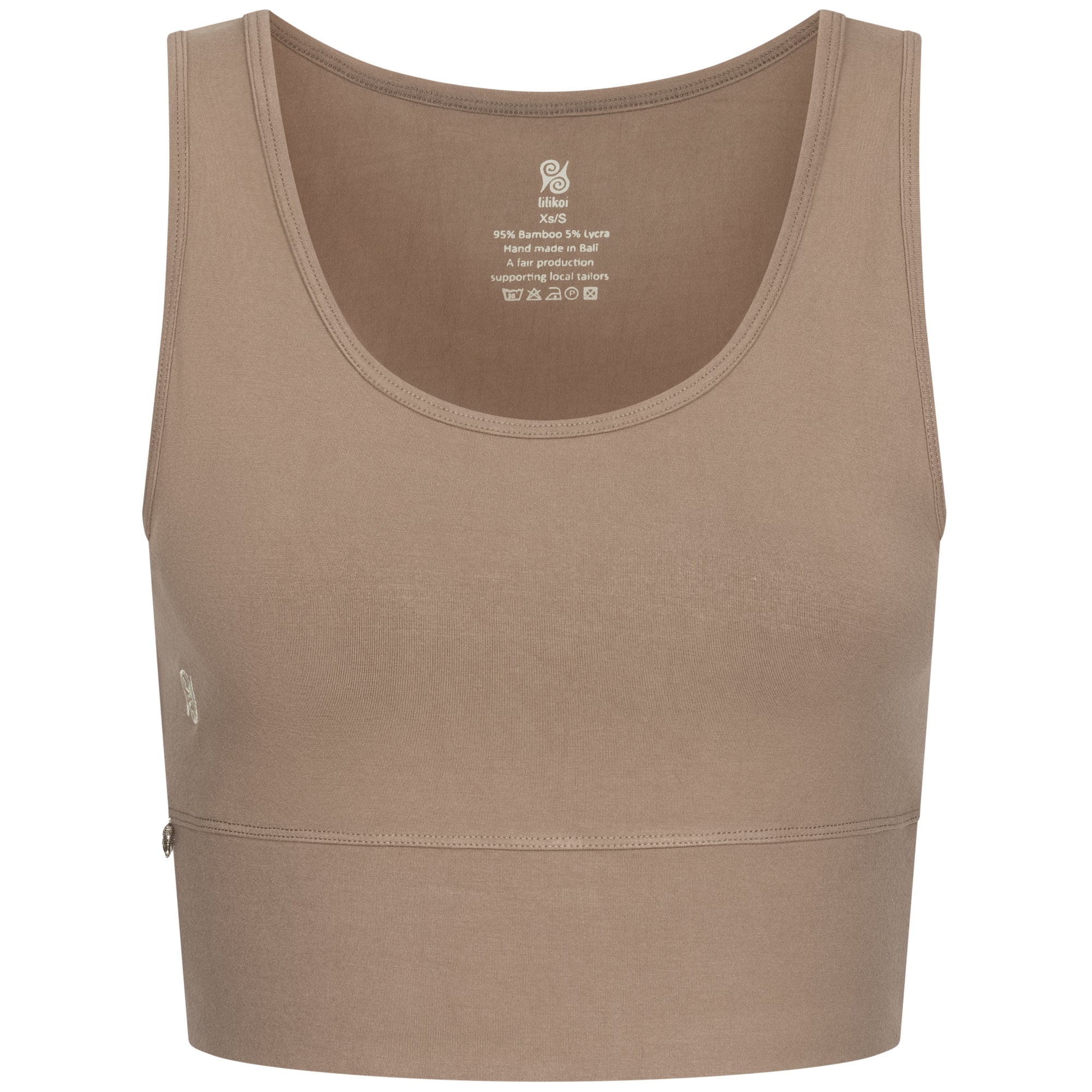 Yoga Top Damen aus Bambus Mix - Snug Top Cappuccino