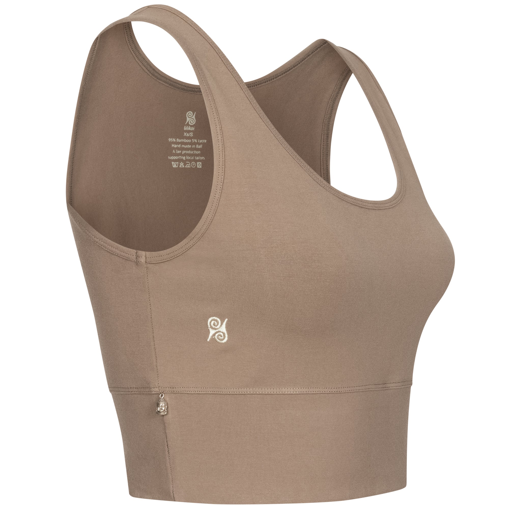 Yoga Top Damen aus Bambus Mix - Snug Top Cappuccino