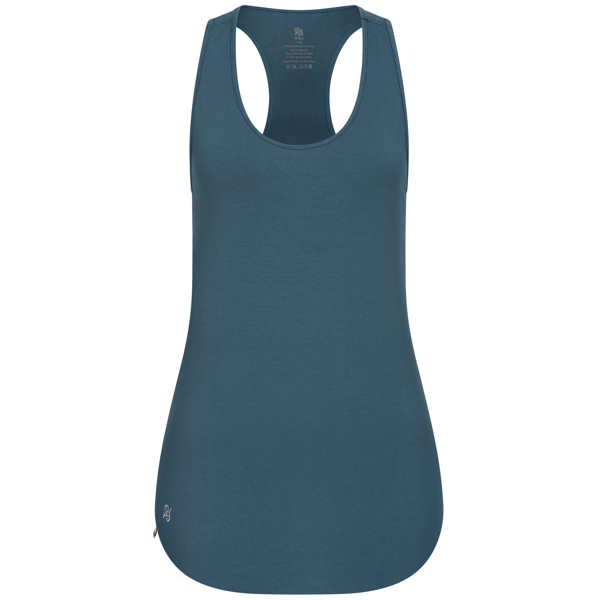 Yoga Shirt Damen aus Bambus Faser - Klassik Top Petrol