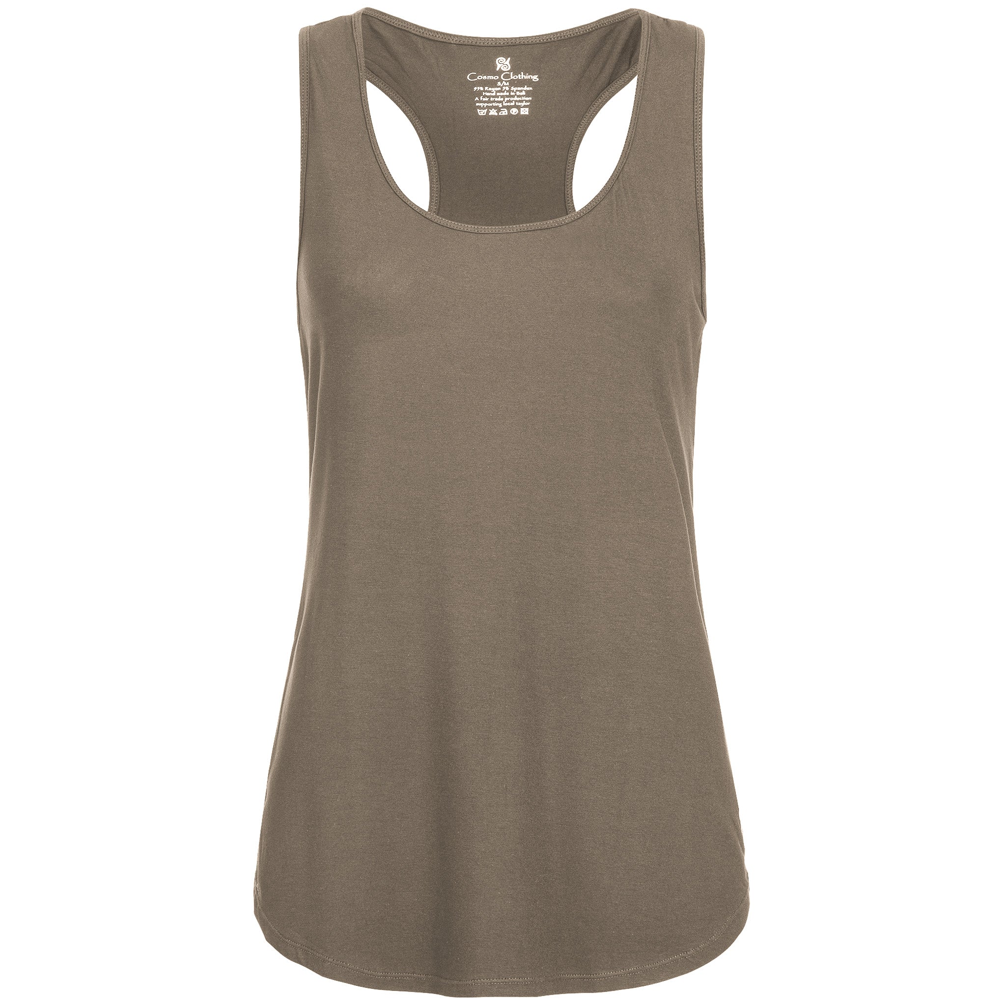 Yoga Shirt Damen aus Bambus Faser - Klassik Top Cappuccino