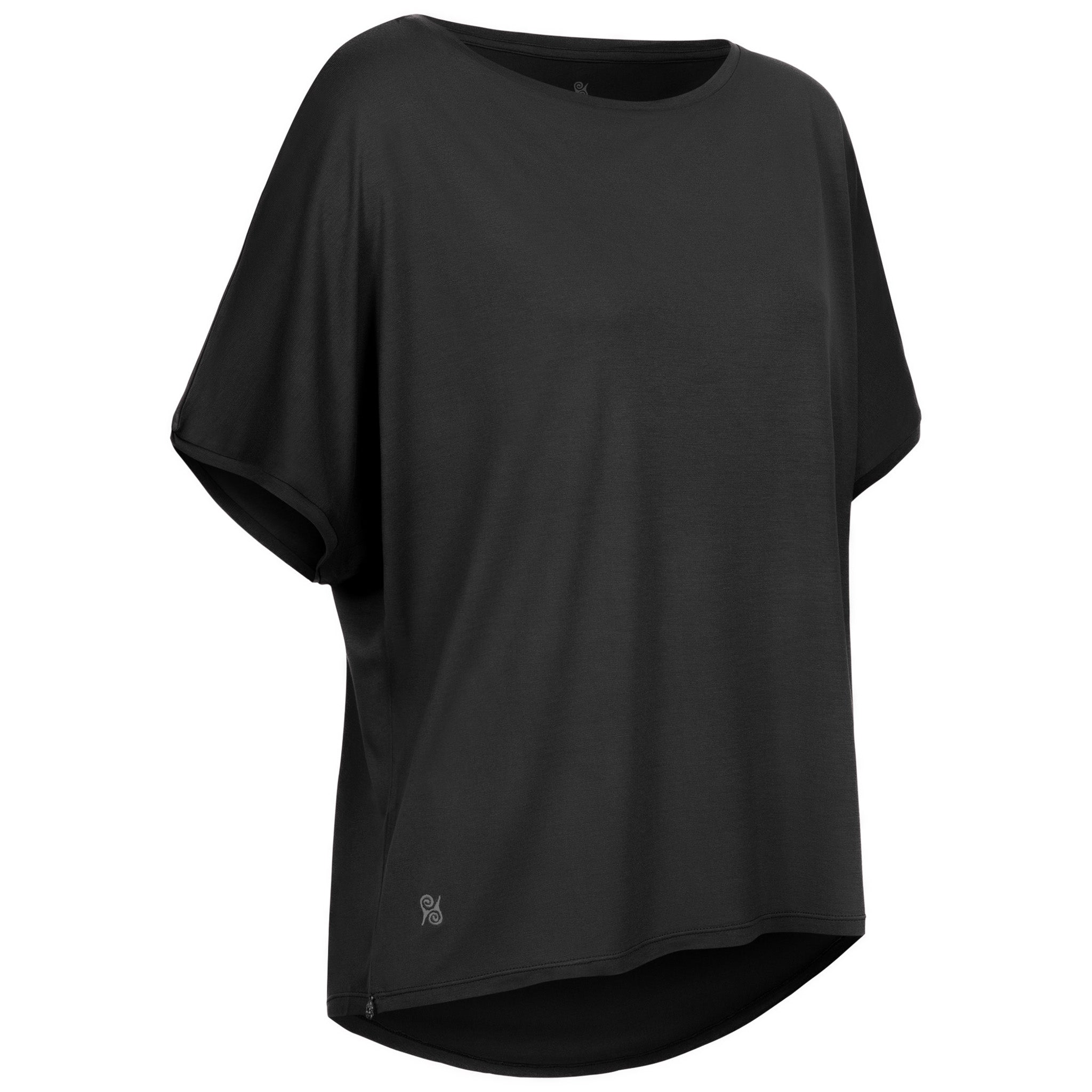 Yoga Shirt Damen aus Bambus Faser - Feel Good Schwarz NEU