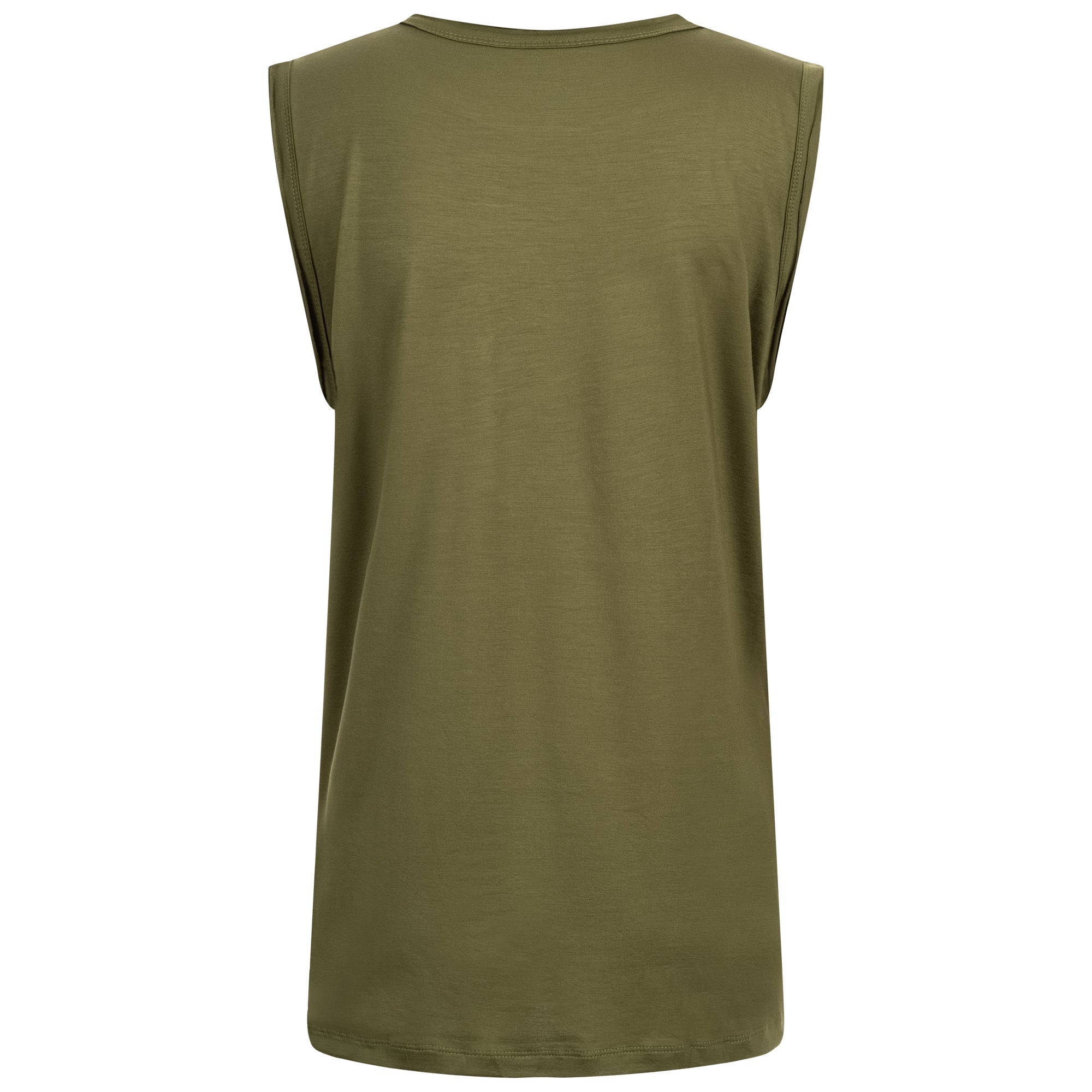 Yoga Shirt Damen aus Eukalyptus Mix - Oversize Tank Top Olivgrün