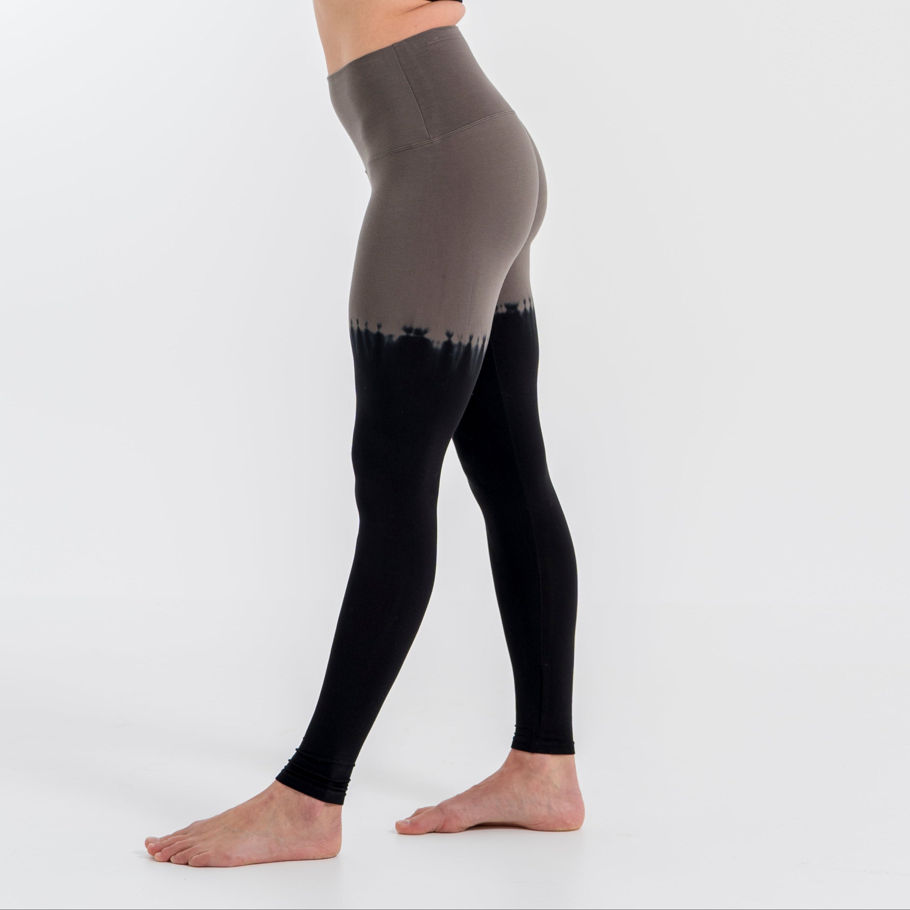 Yoga Leggings Damen aus Bambus Mix - Overknee Salty Chocolate !LIMITED EDITION! (Dünnes Material)
