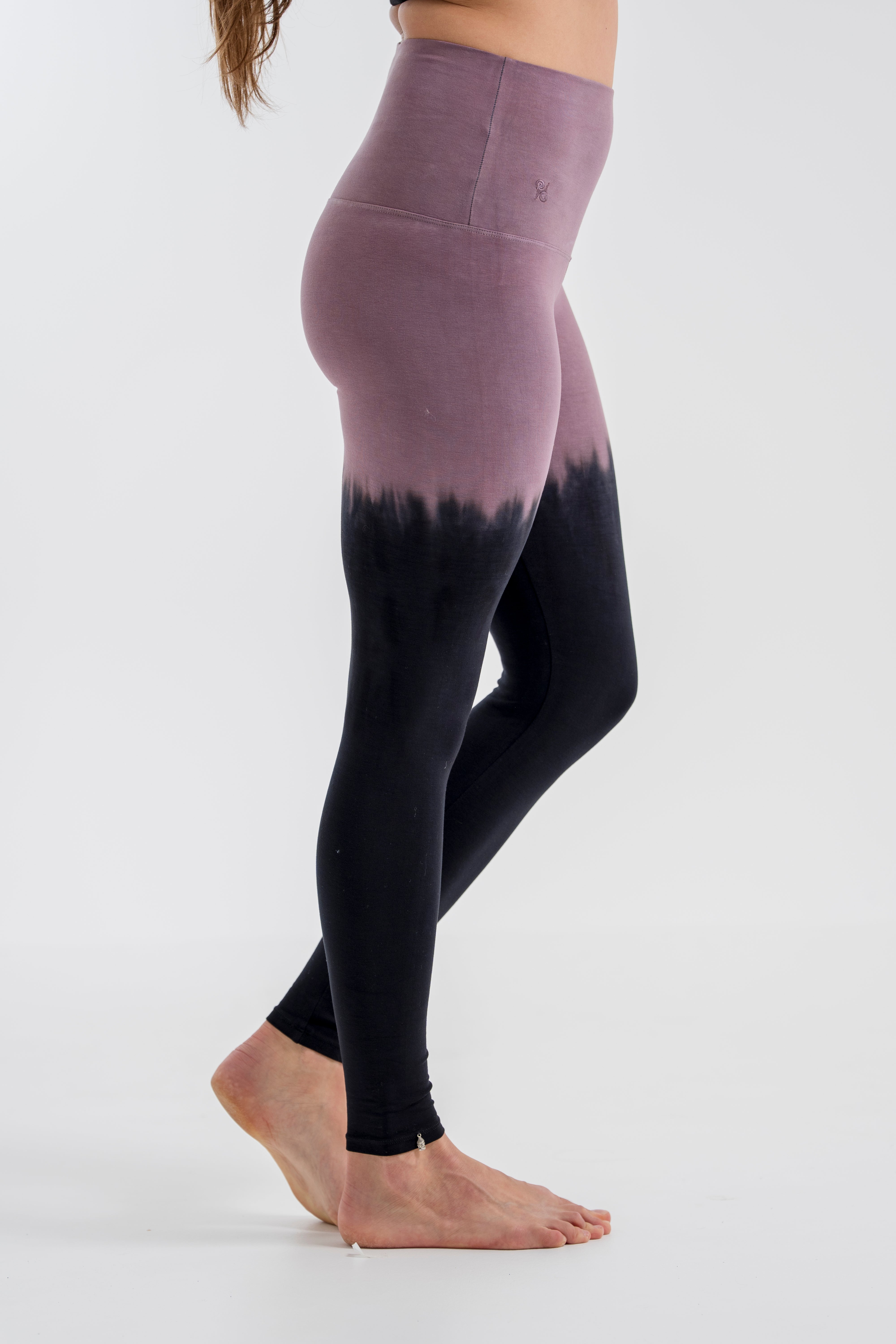Yoga Leggings Damen aus Bambus Mix - Overknee Aubergine !LIMITED EDITION! (Standard Material)