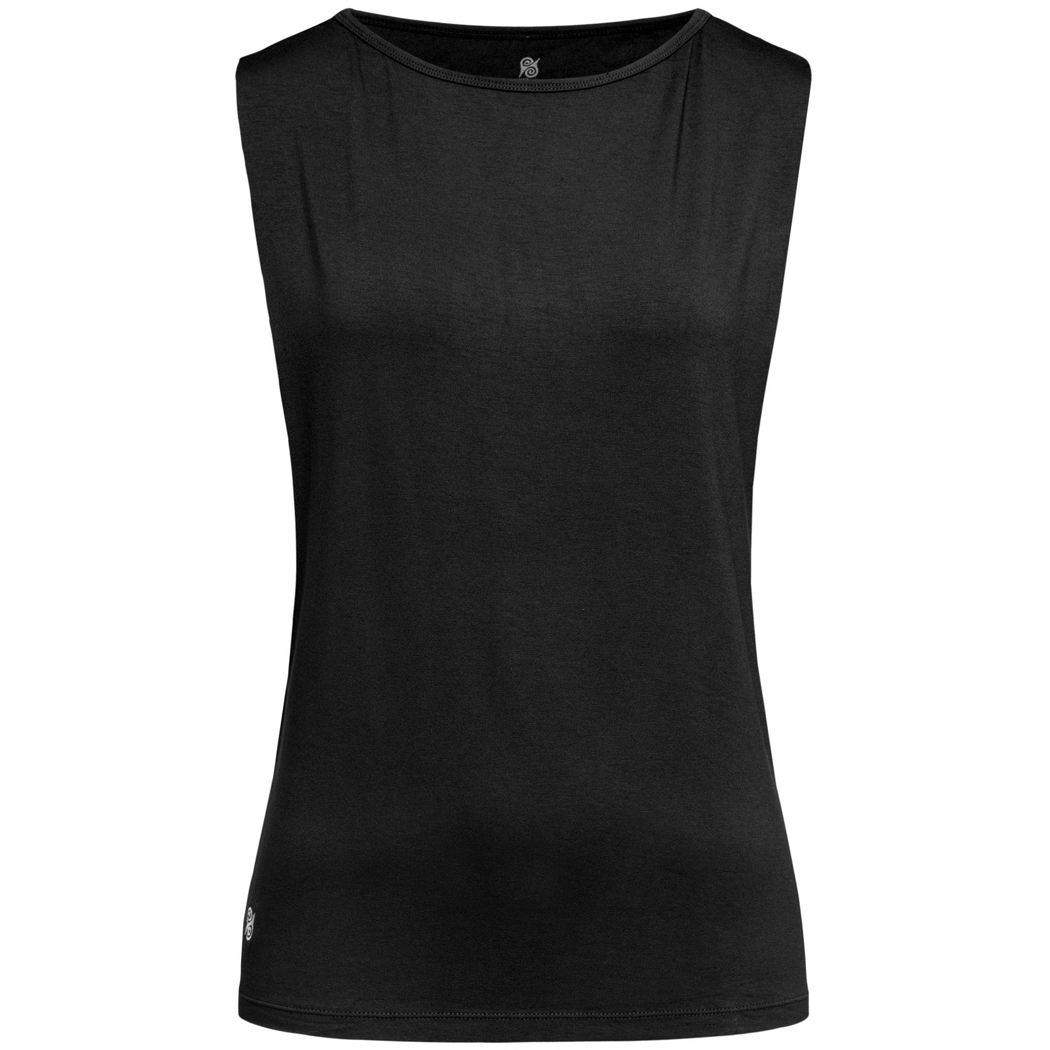 Yoga Shirt Damen aus Bambus Faser - Sneaky Top Schwarz NEU