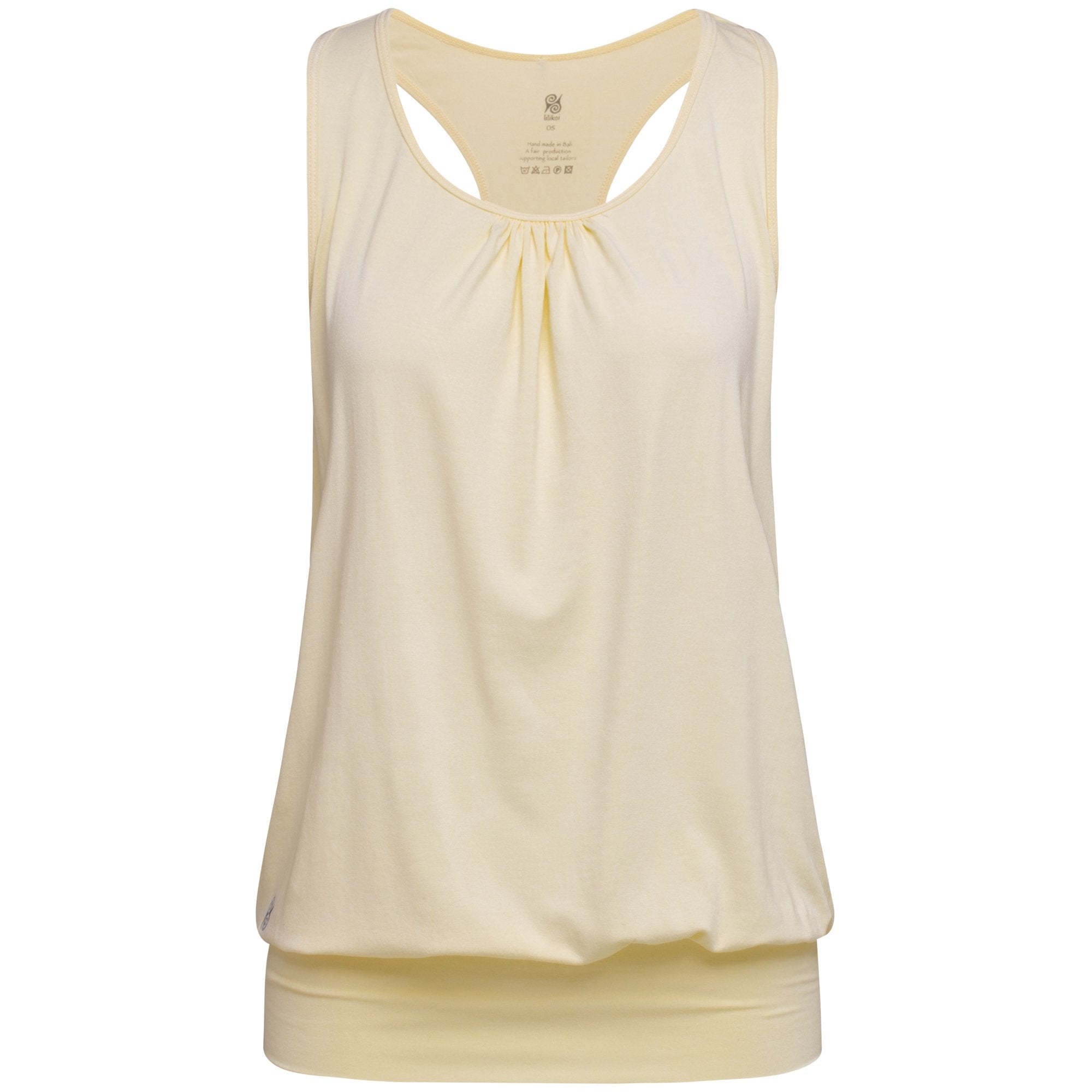 Yoga Top Damen aus Bambus Faser - Cute Shirt Off White