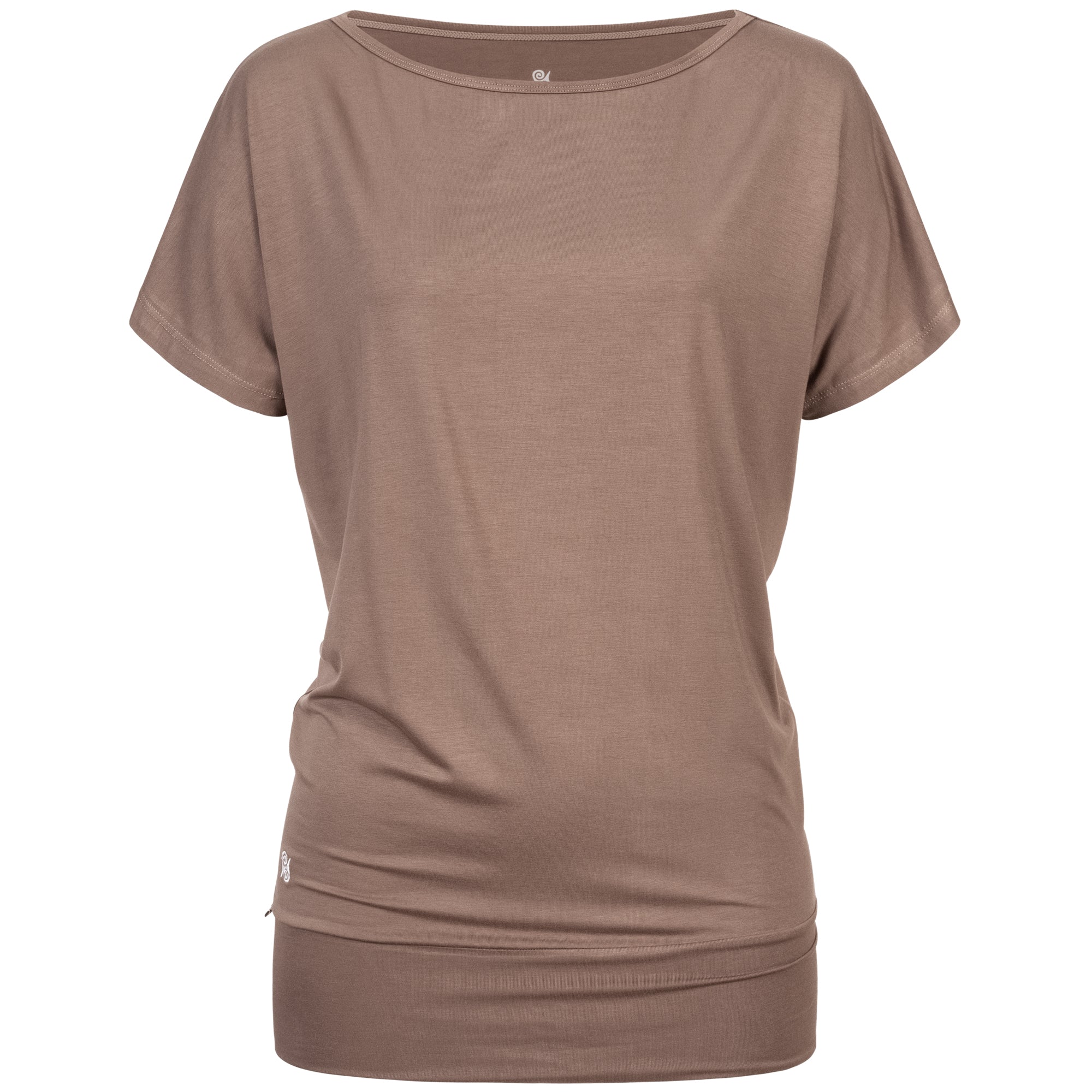 Yoga Shirt Damen aus Bambus Faser - Cappuccino