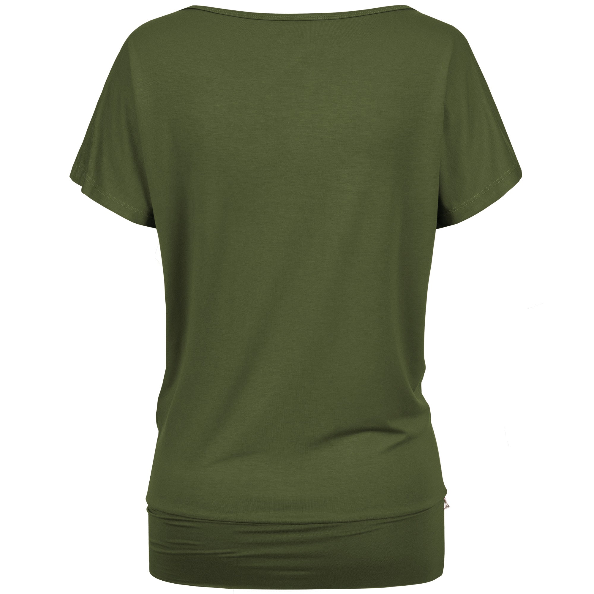 Yoga Shirt Damen aus Bambus Faser - Moosgrün