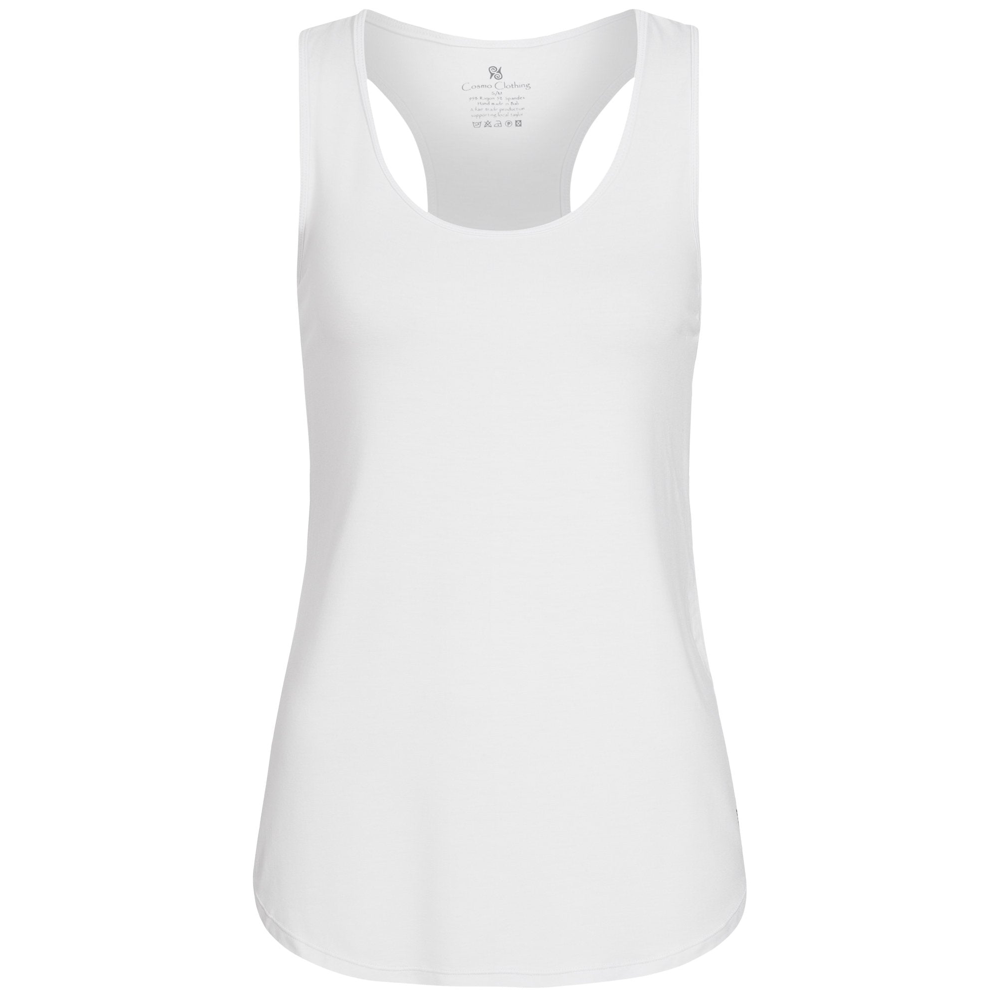 Yoga Shirt Damen aus Bambus Faser - Klassik Top Weiß