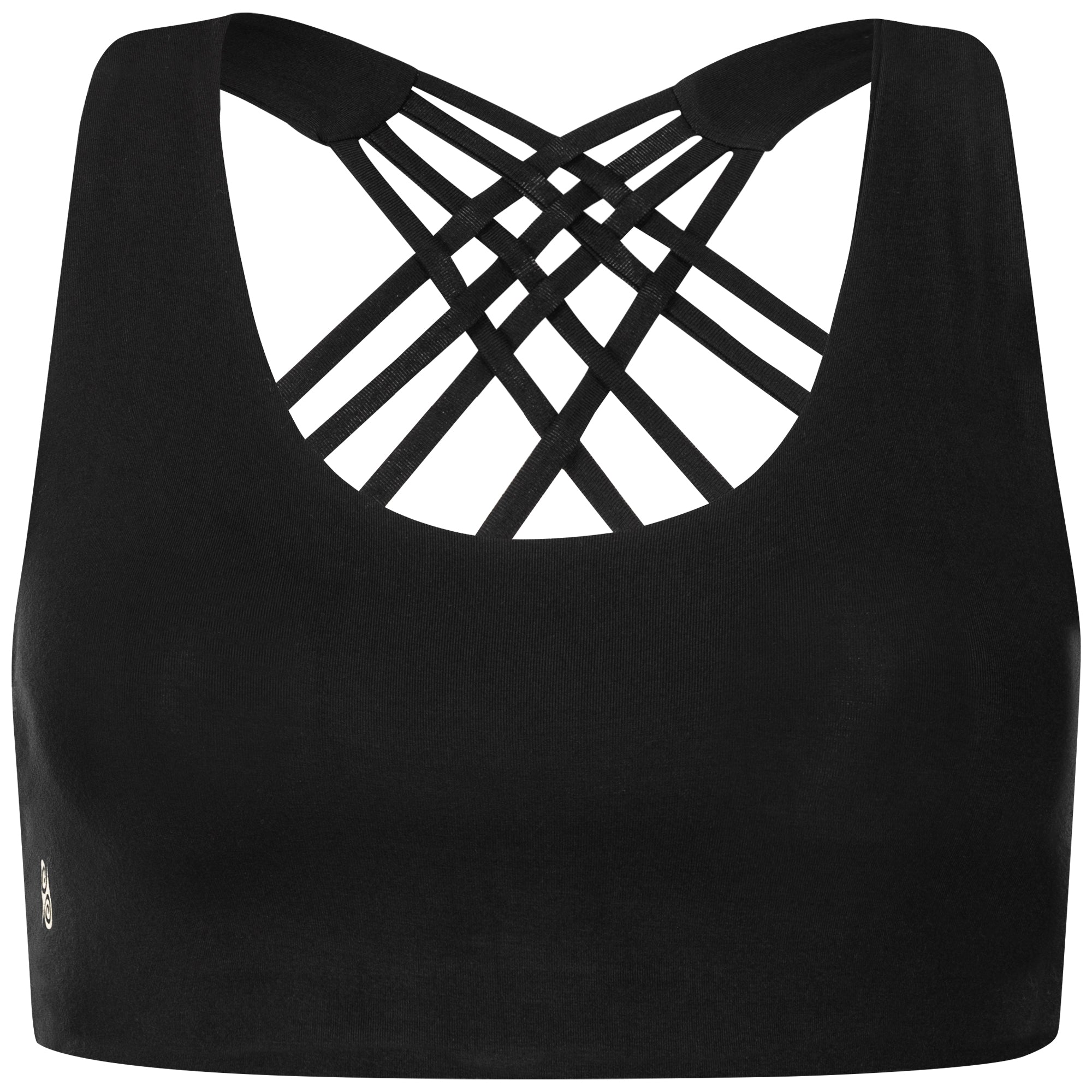 Yoga BH aus Bambus Mix - Criss Cross Schwarz