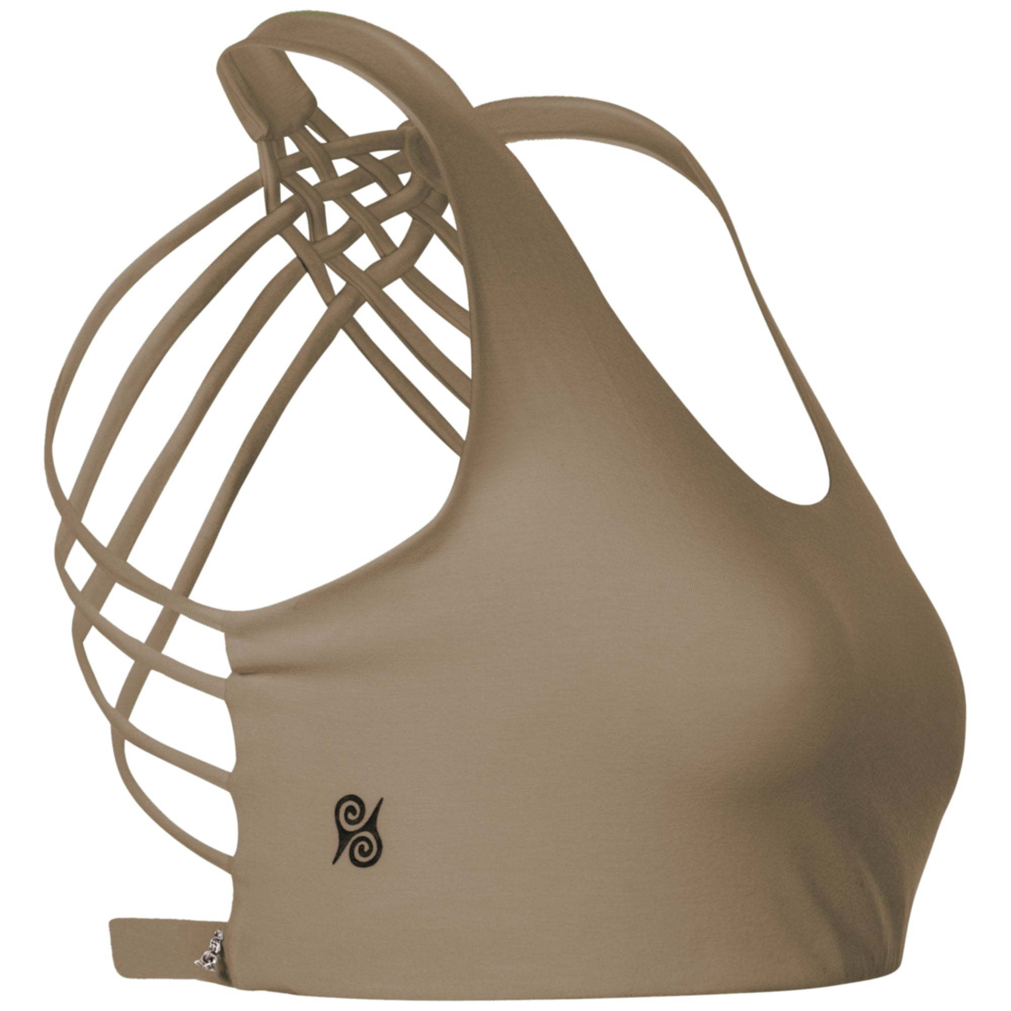Yoga BH aus Bambus Mix - CrissCross Cappuccino