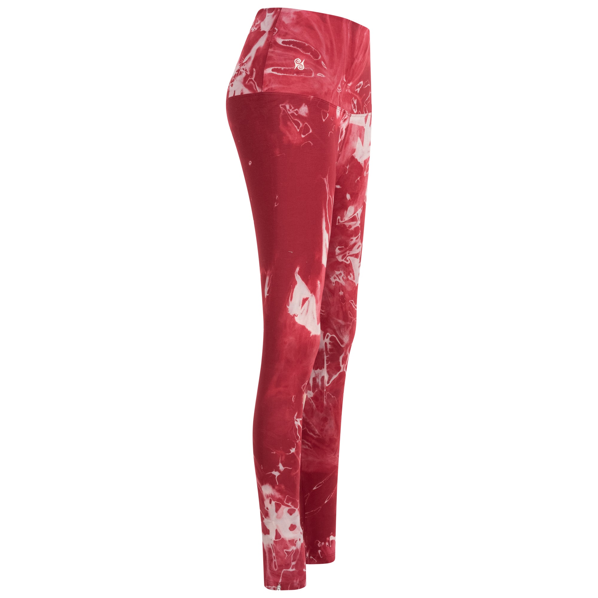 Yoga Leggings Damen aus Bambus Mix - Lost in Space Weinrot (dickes Material)