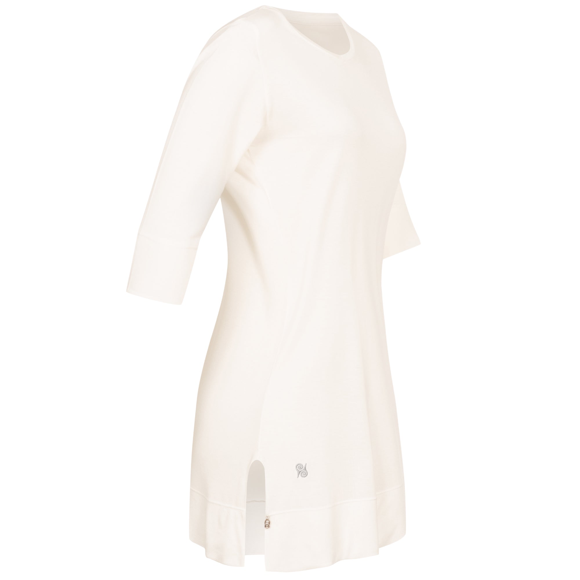 Yoga Shirt Damen aus Bambus Faser - Tunika Off White