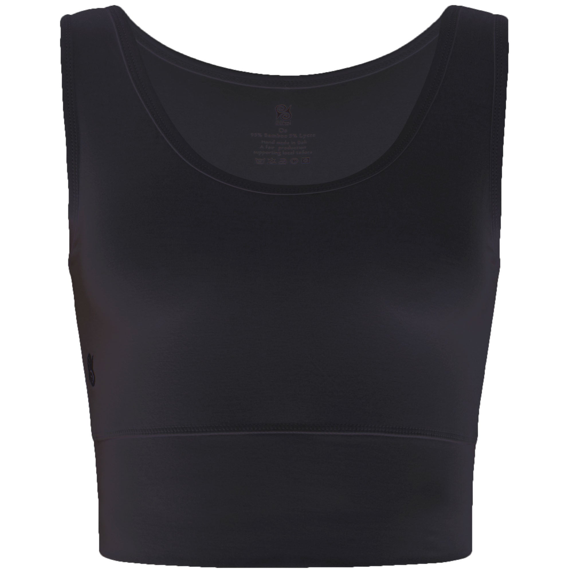 Yoga Top Damen aus Bambus Mix - Snug Top Schwarz